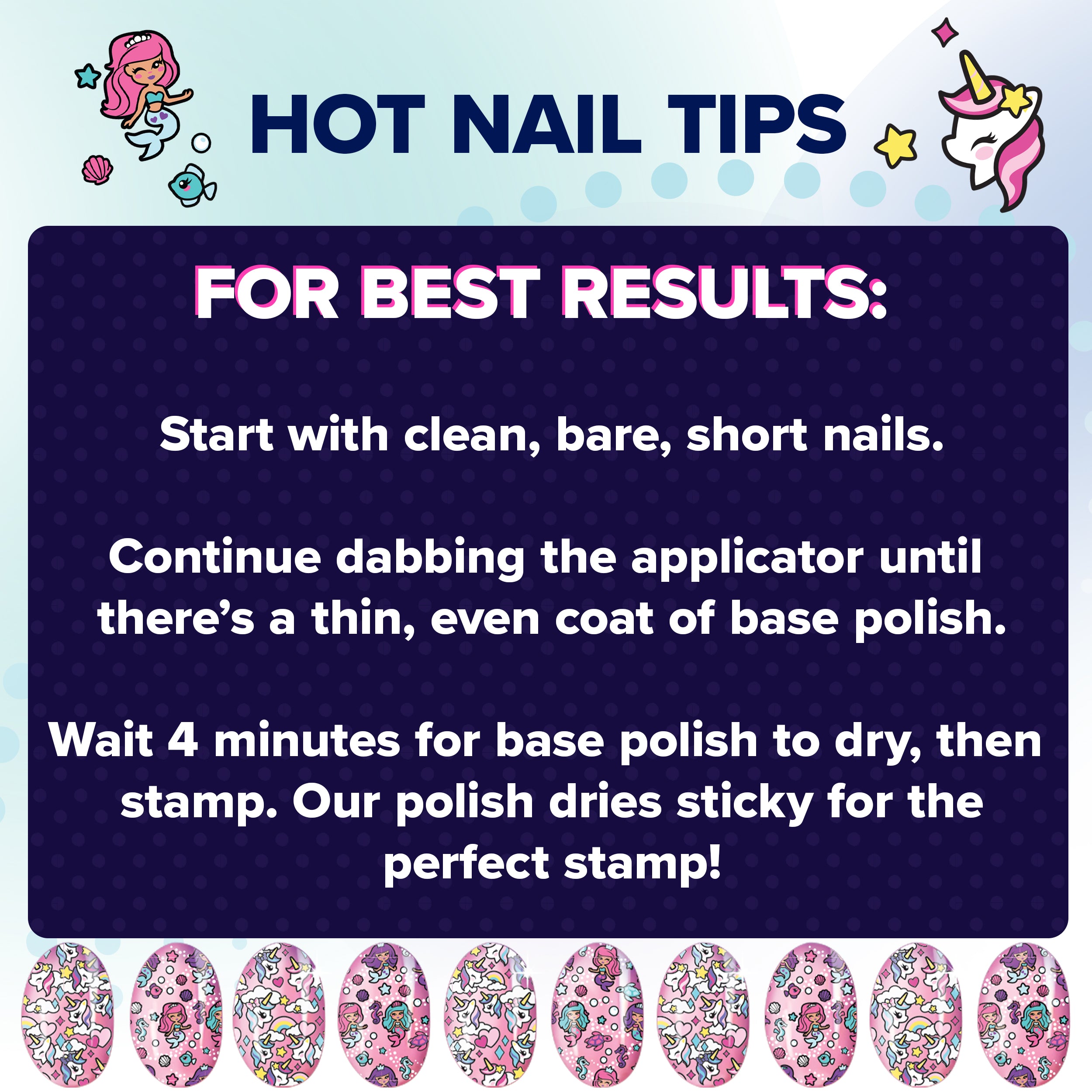 Cool Maker, GO GLAM Nail Kit Refill, Unicorn & Mermaid Designs, Style 80 Nails Packaging May Vary, Arts and Crafts Kids Toys for Ages 7 and up