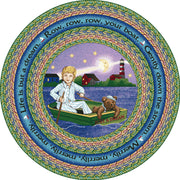 Row Your Boat 7'7" Round area rug in color Multi