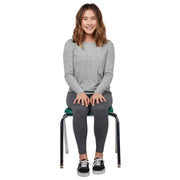 18" Stack Chair with Swivel Glides - Green