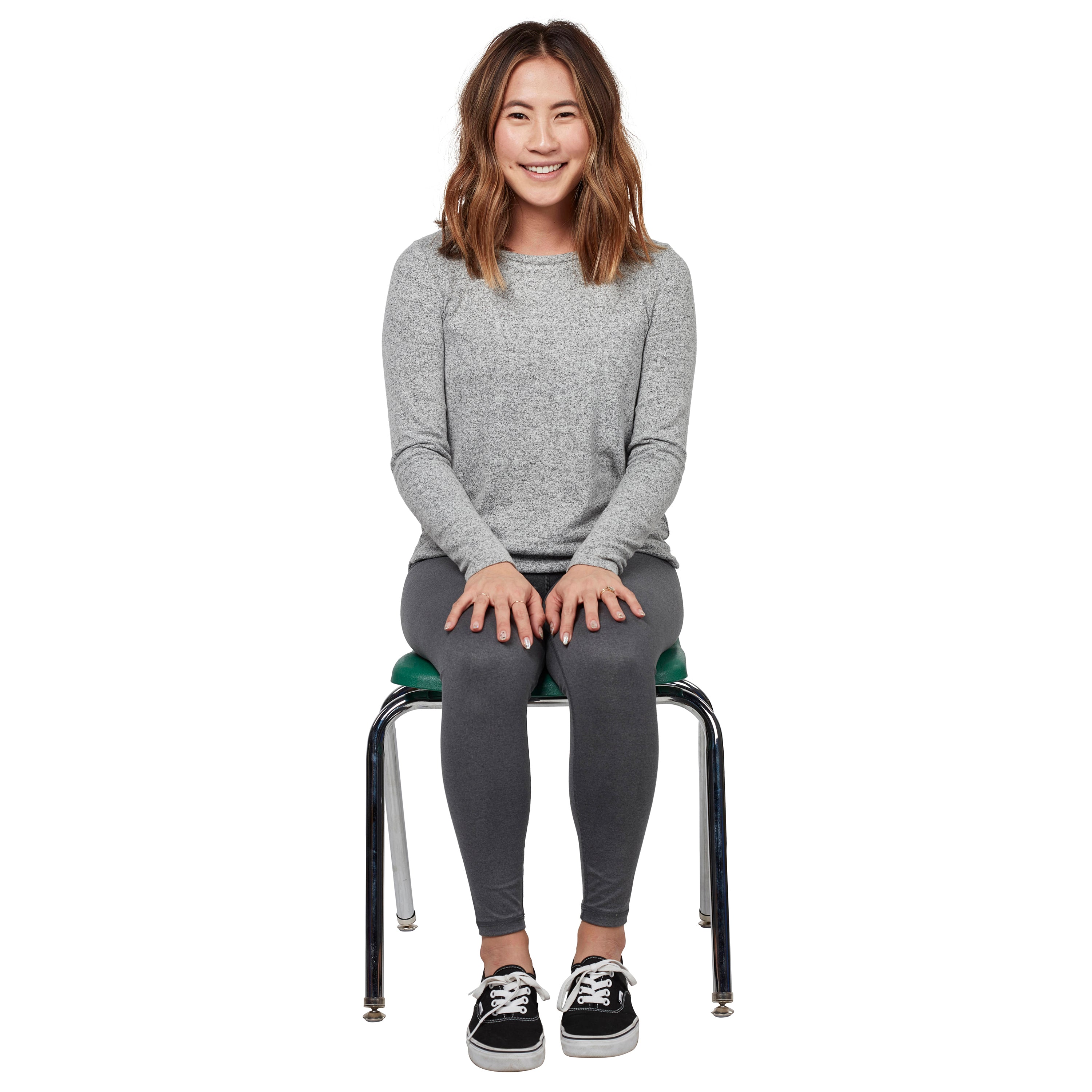 18" Stack Chair with Swivel Glides - Green