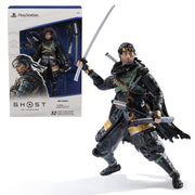 PlayStation, Ghost of Tsushima, 6” Jin Sakai Samurai Action Figure & 2 Accessories, The Shapes Collection, For PS5 Fans & Collectors Ages 17+