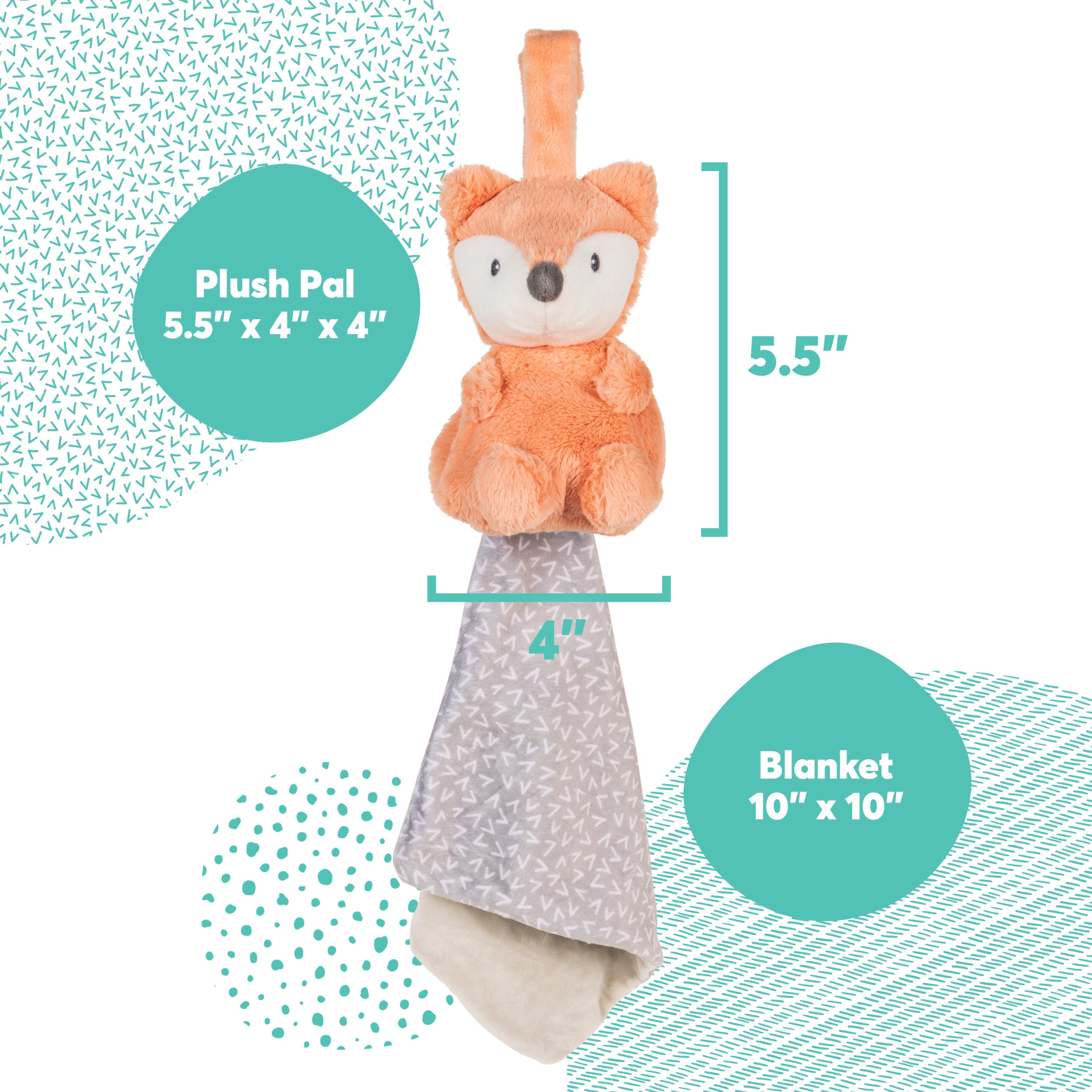 Baby GUND Lil’ Luvs Tuck-Away Lovey, Emory Fox, Ultra Soft Animal Plush Toy with Built-In Baby Blanket for Babies and Newborns