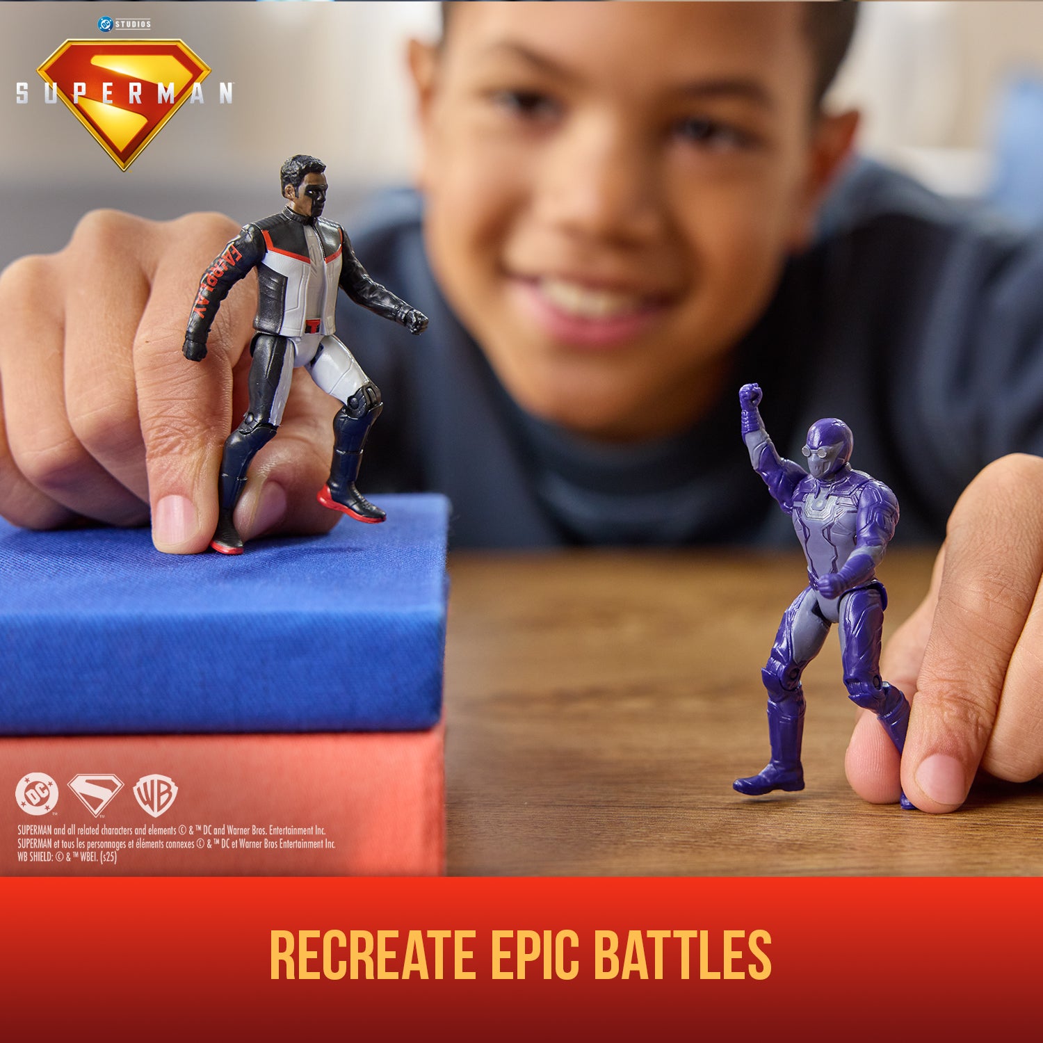 DC Comics, SUPERMAN Heroes Vs. Villains 5-Pack, 3-Inch Action Figure, Stylized Superhero Figures with Dynamic Poses and Battle Ready Armor, Kids Toys for Ages 4+