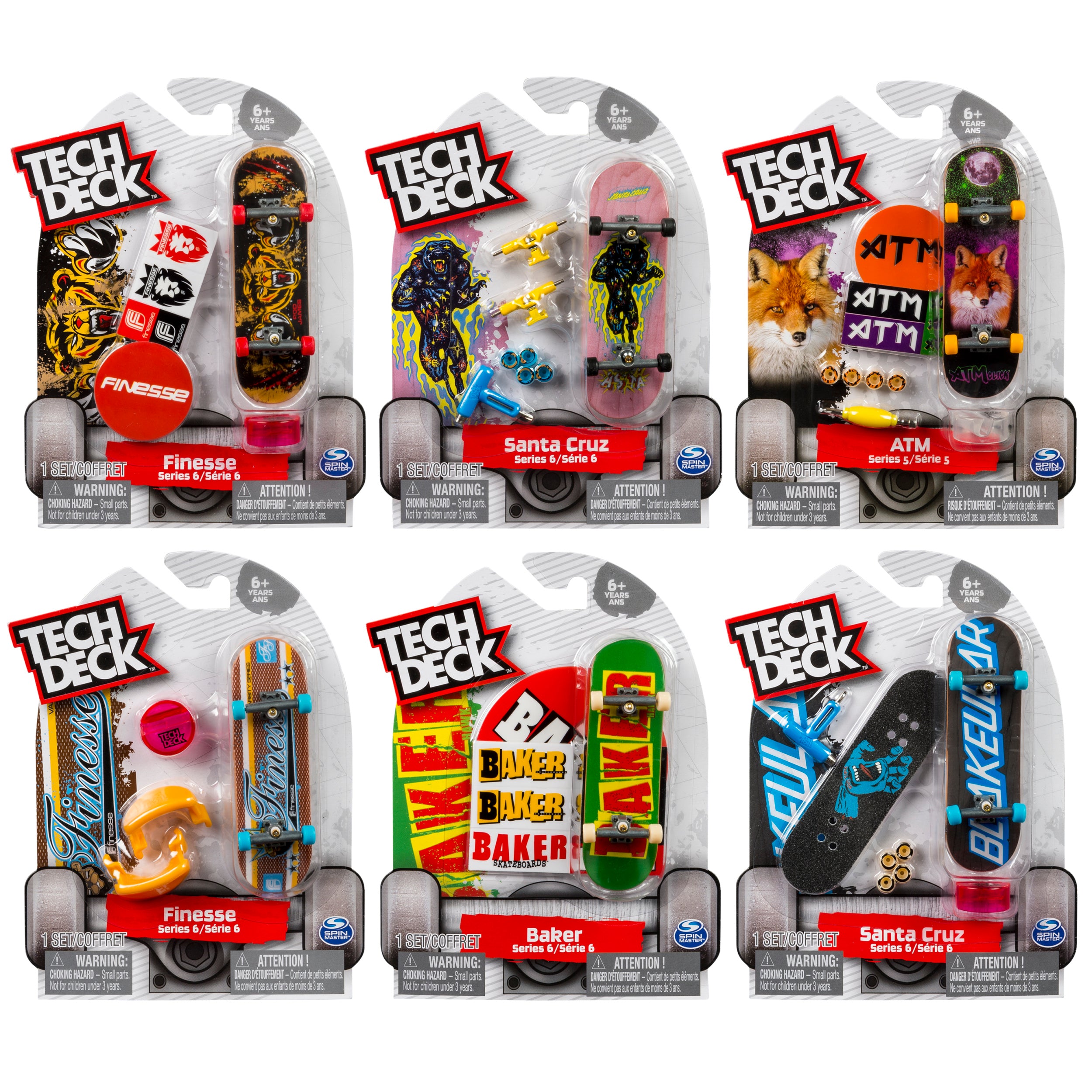 Tech Deck, 96mm Fingerboard Mini Skateboard with Authentic Designs, For Ages 6 and Up Styles May Vary