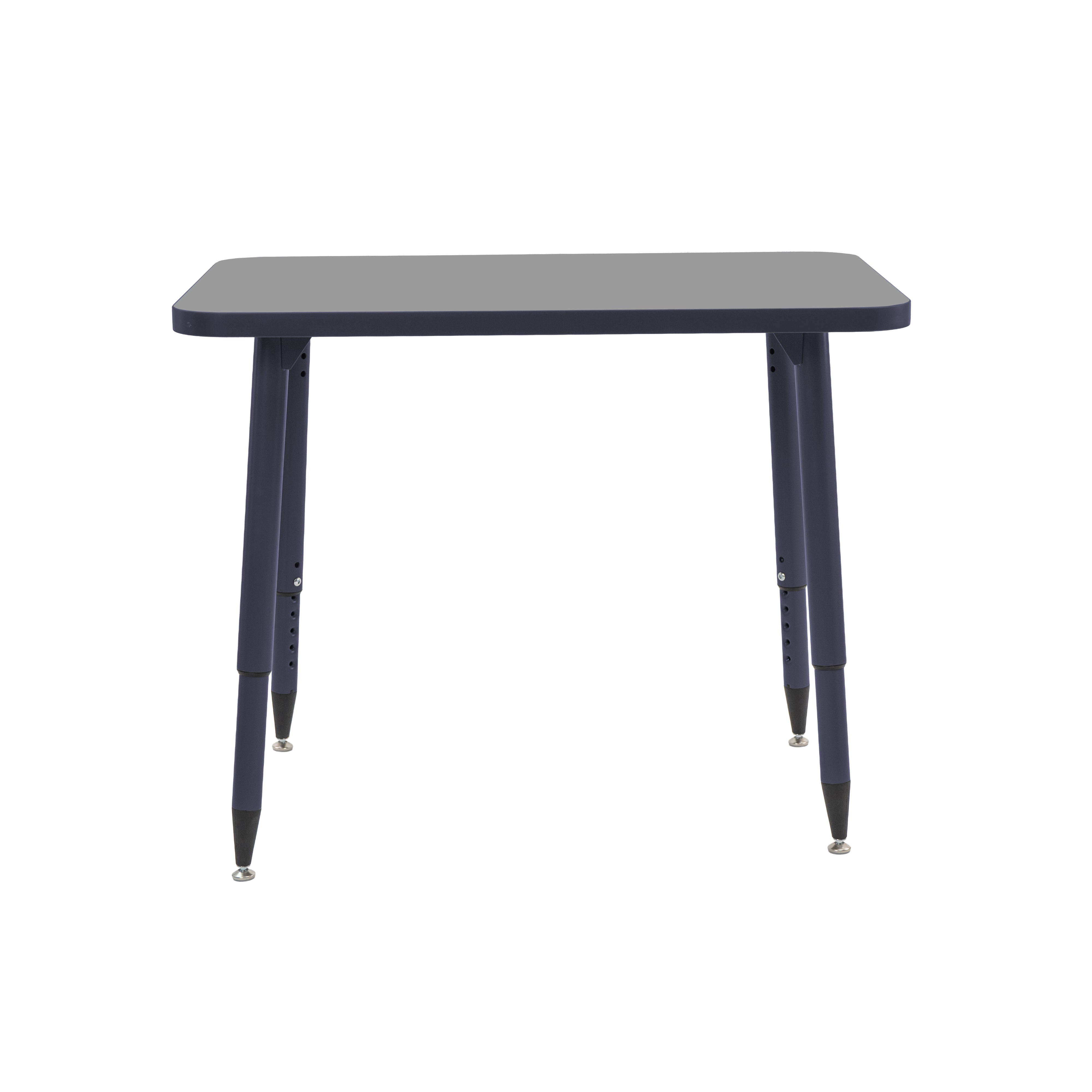 Adapte 24" x 36" Rectangle Thermofused Activity Table with Adjustable Tapered Legs - North Sea/Navy