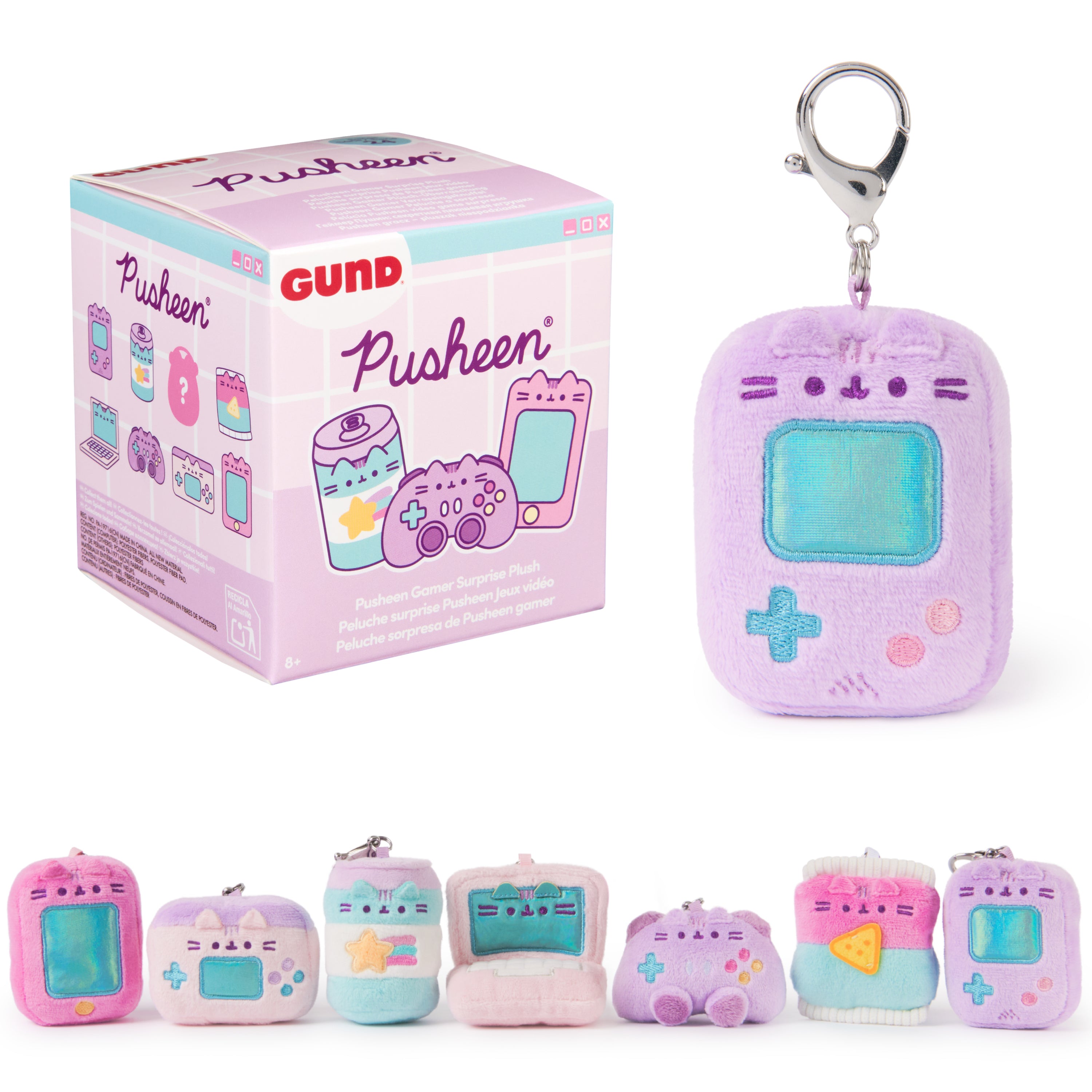 GUND Pusheen Gamer Surprise Plush Series #24 Mystery Box Plushies, Multicolor, 3” 1 of 8 Random Styles