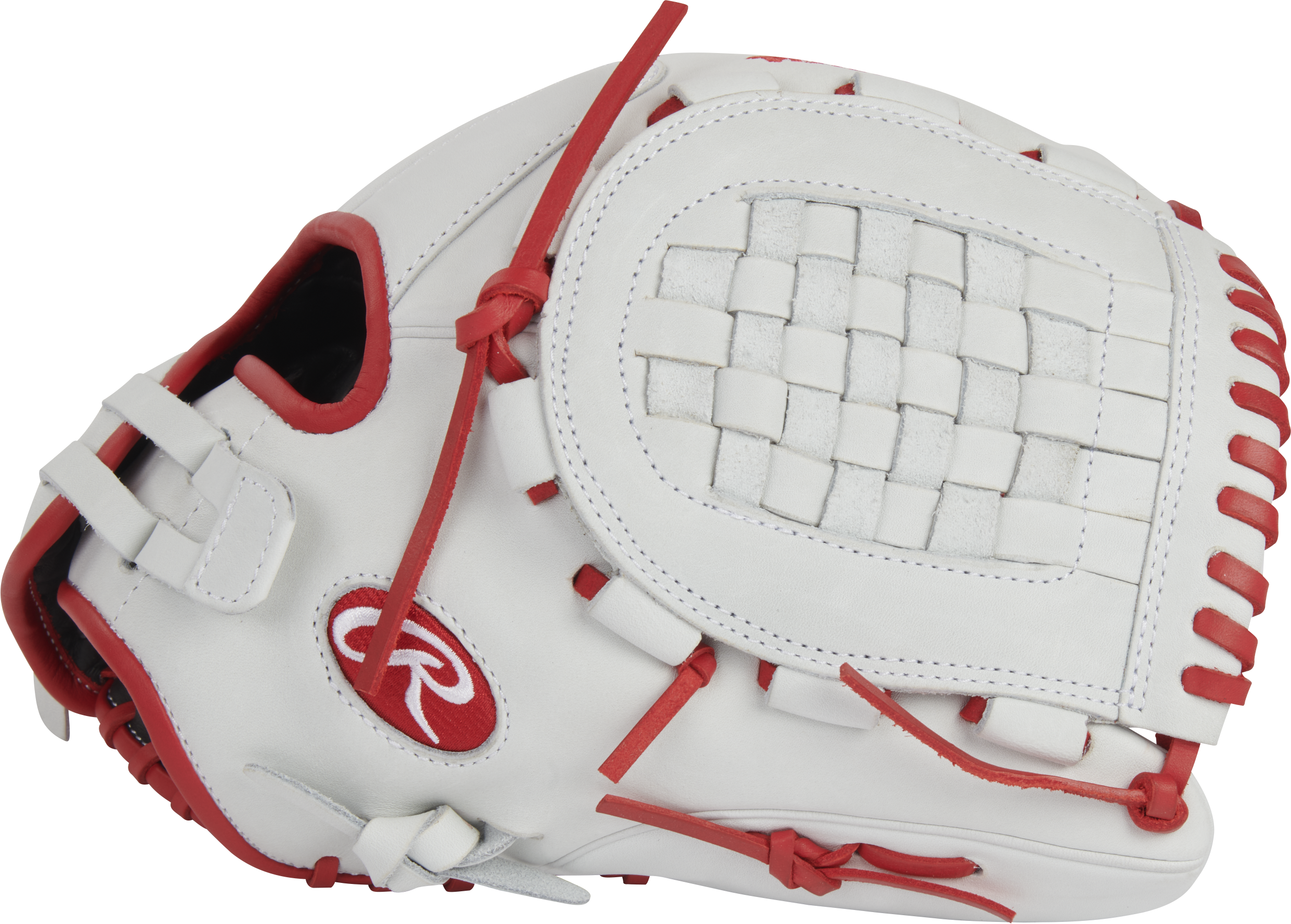Rawlings Liberty Advanced 12.5-Inch Sofball Glove  - Right Hand Thrower - White/Scarlet