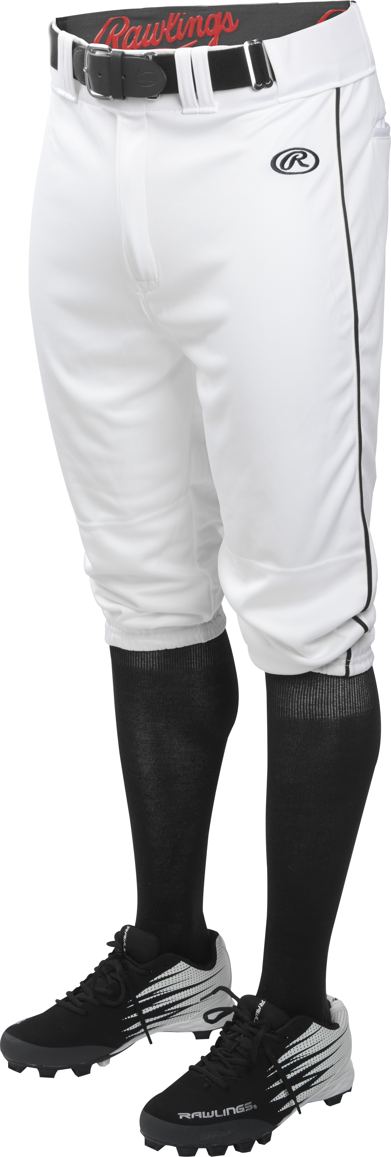 Rawlings Adult Launch Piped Knicker Pant - Small - White/Black