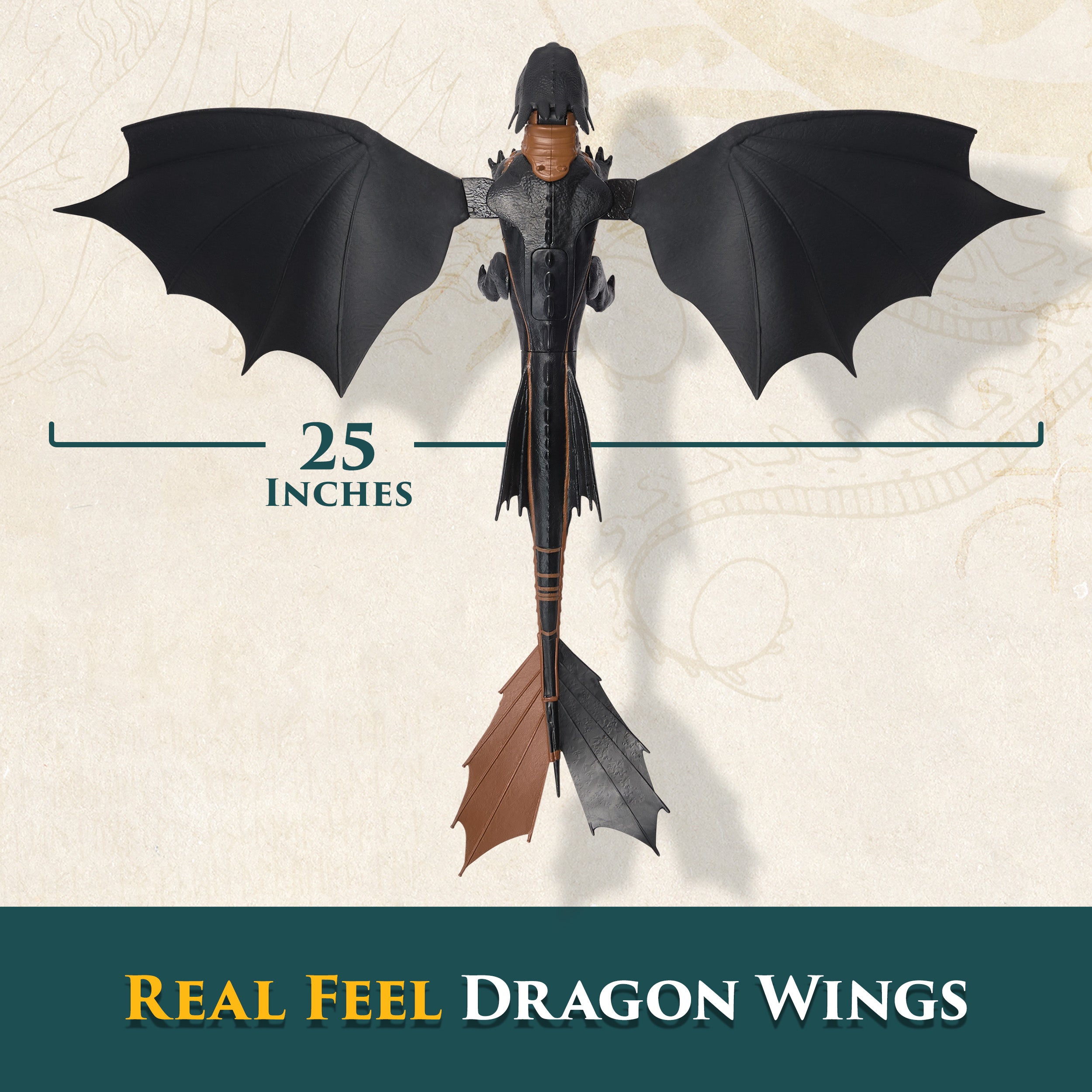 Dreamworks Dragons, How to Train Your Dragon, Ultimate Plasma Blast Toothless, 25” Wings with Lights & Sounds Action Figure, Kids Toys for Boys Ages 4 and up