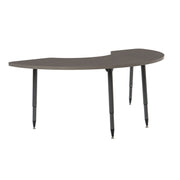 Adapte 36" x 72" Half Moon Thermofused Activity Table with Adjustable Tapered Legs - Cosmic Strandz/North Sea