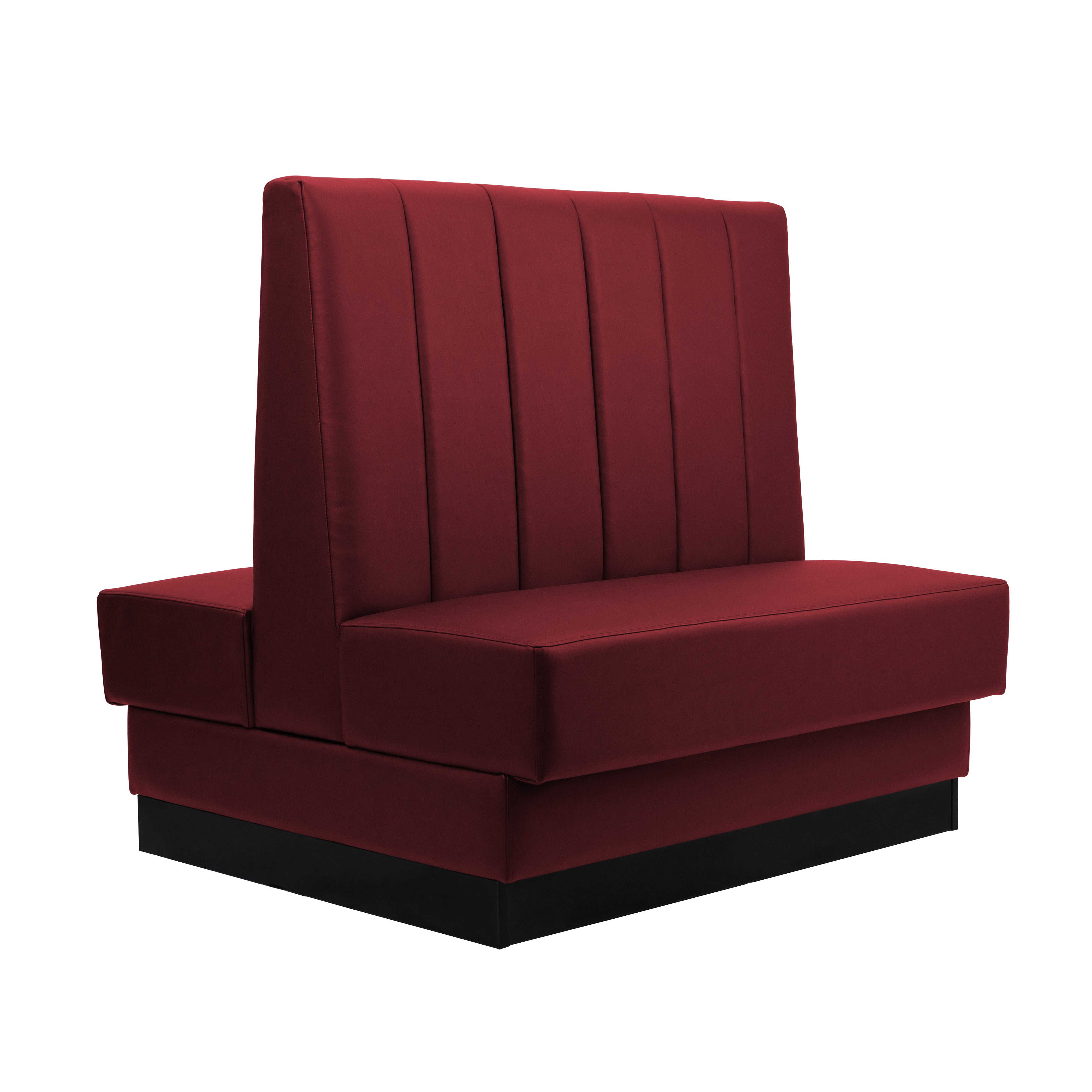 Pro Series Channel Back Double-Sided Restaurant Booth Seating - Burgundy