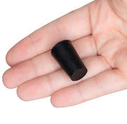 Stopper Rubber Black #0 Solid, One pound per pack.