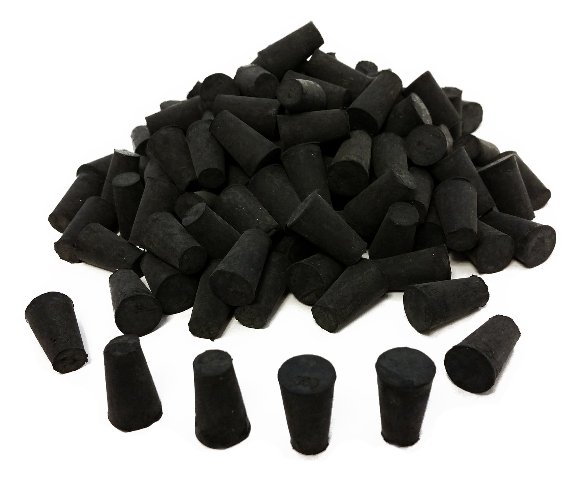 Stopper Rubber Black #000 Solid. Case 10.