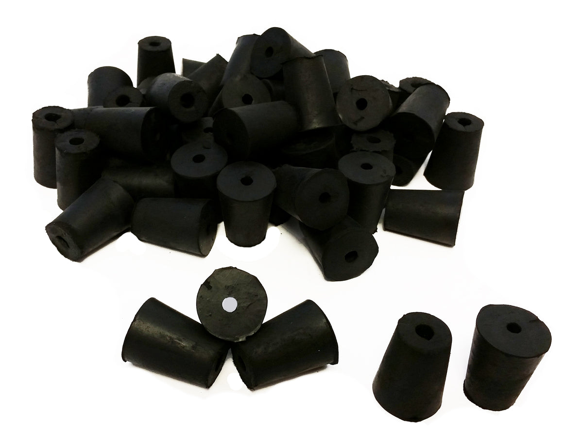 Rubber Stoppers, #1, 1-Hole, Case of 10 Pounds