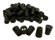 Rubber Stoppers, #1, 2-Hole, Case of 10 Pounds