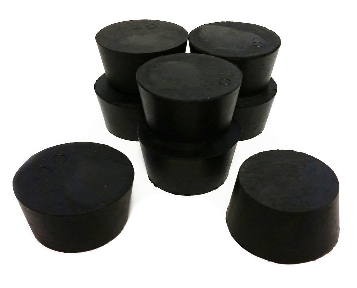 Rubber Stoppers, #10, Solid, Case of 10 Pounds