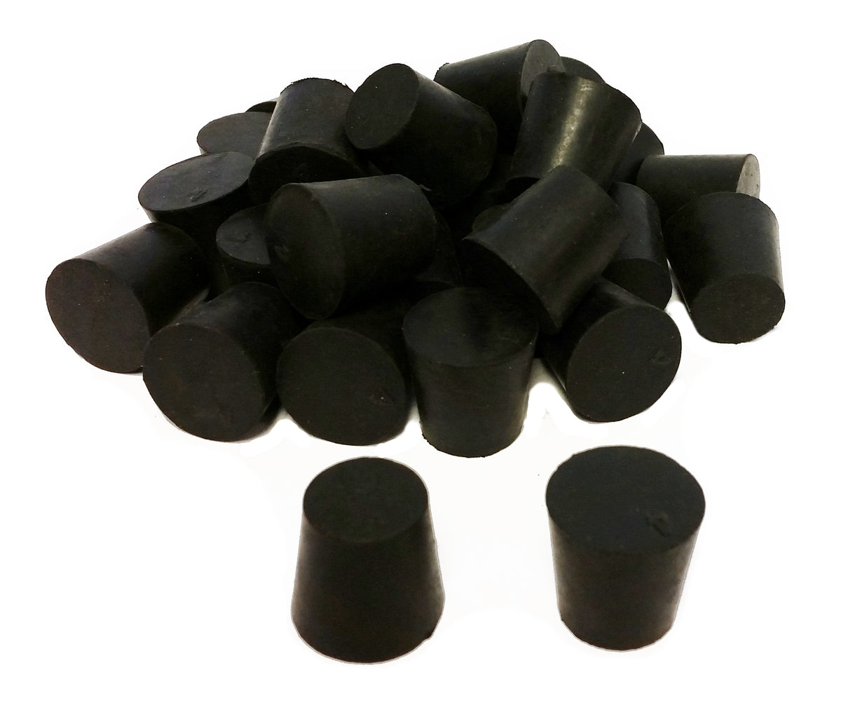 Rubber Stoppers, #4, Solid, Case of 10 Pounds