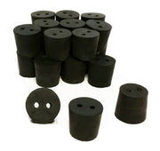 Rubber Stoppers, #5, 2-Hole, Case of 10 Pounds