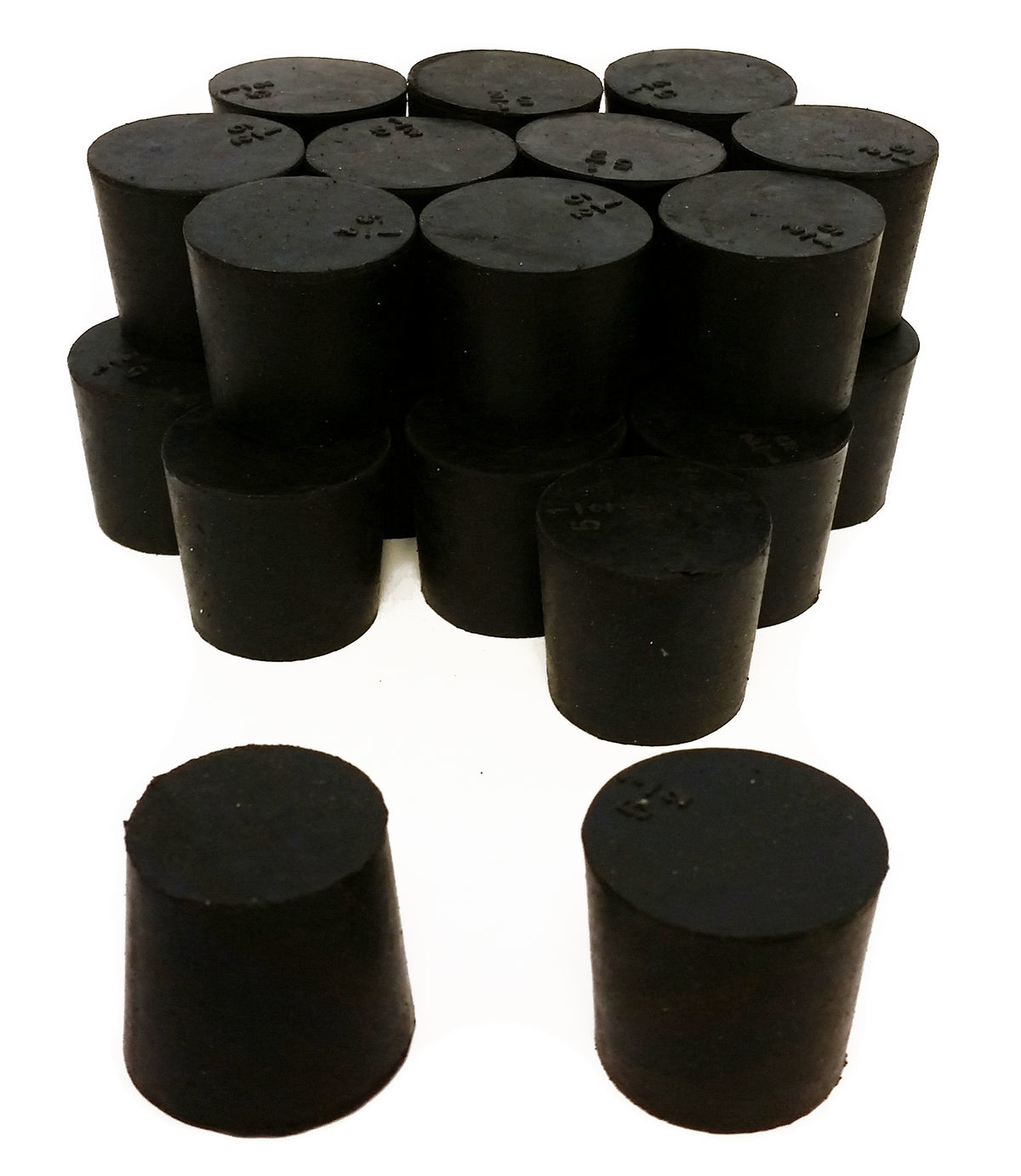 Rubber Stoppers, #5.5, Solid, Case of 10 Pounds