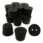 Rubber Stoppers, #6, 2-Hole, Case of 10 Pounds