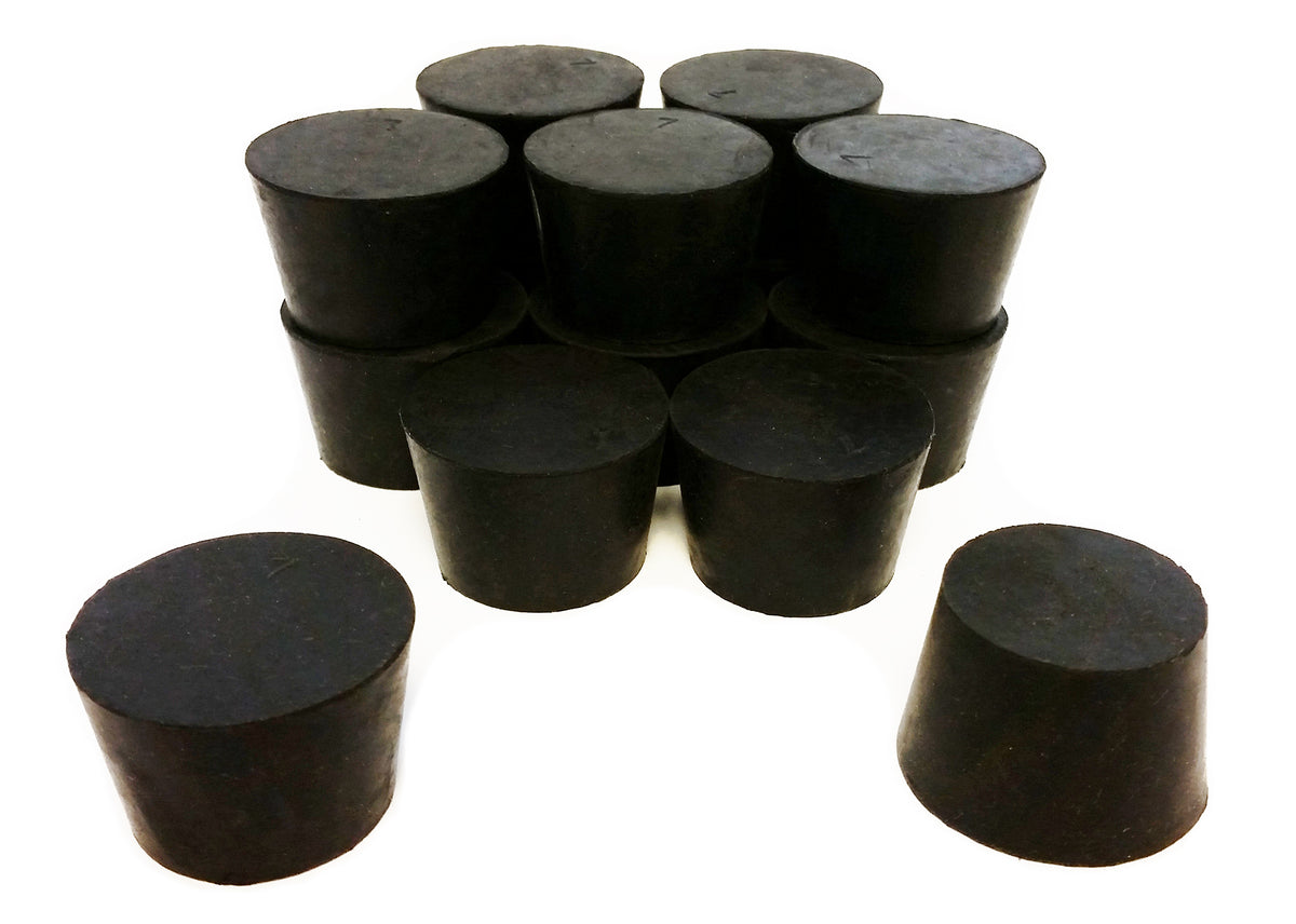 Rubber Stoppers, #7, Solid, Case of 10 Pounds