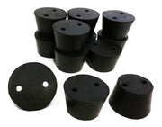 Rubber Stoppers, #8, 2-Hole, Case of 10 Pounds