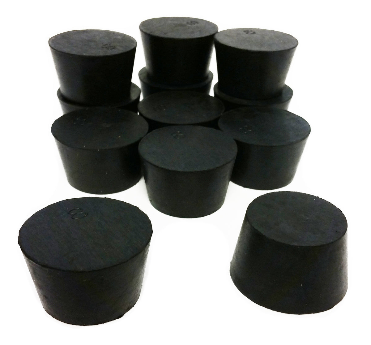 Rubber Stoppers, #8, Solid, Case of 10 Pounds