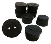 Rubber Stoppers, #9, 2-Hole, Case of 10 Pounds