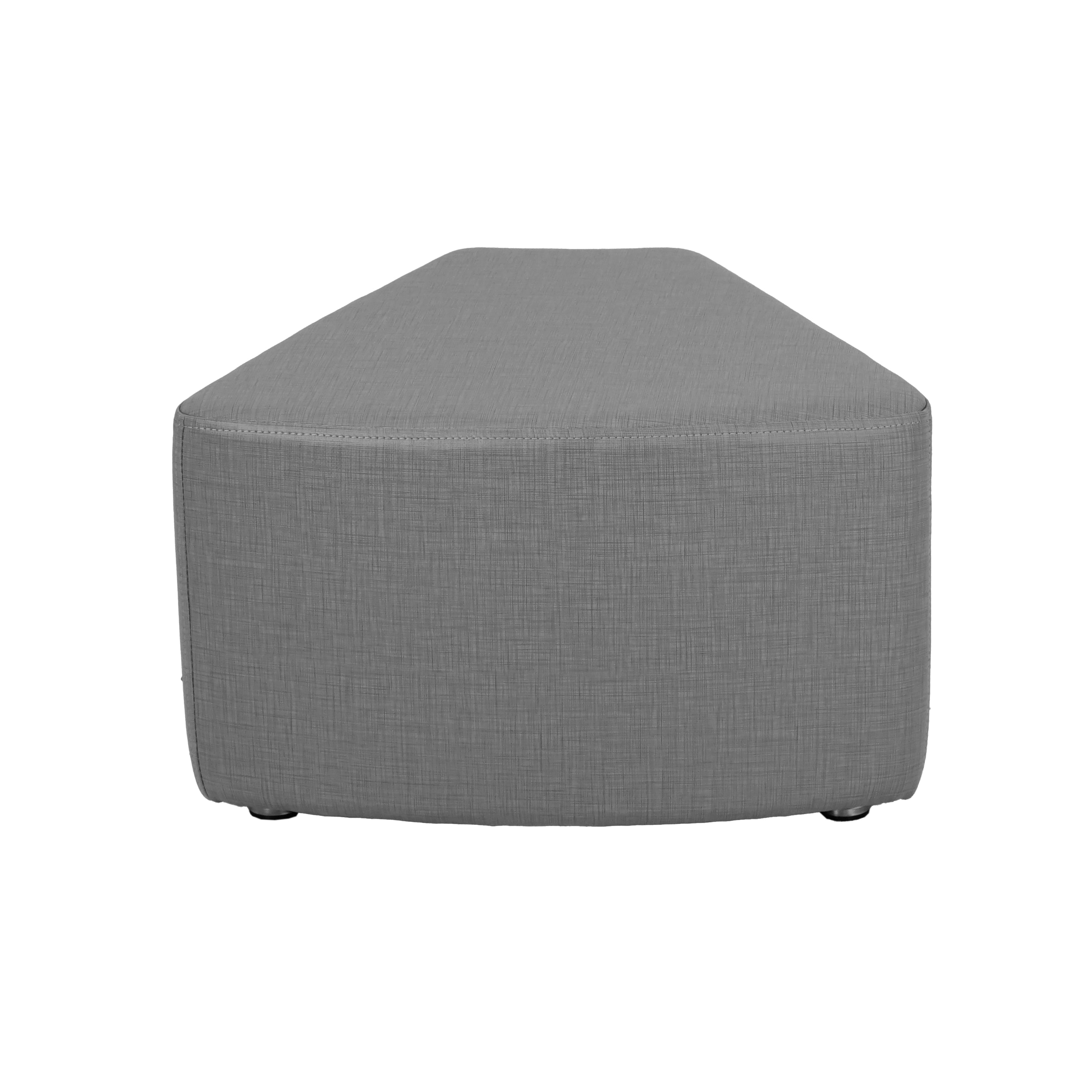 Pro Series Upholstered Arc Ottoman 12" Height, 4-Piece - Slate Gray Crosshatch