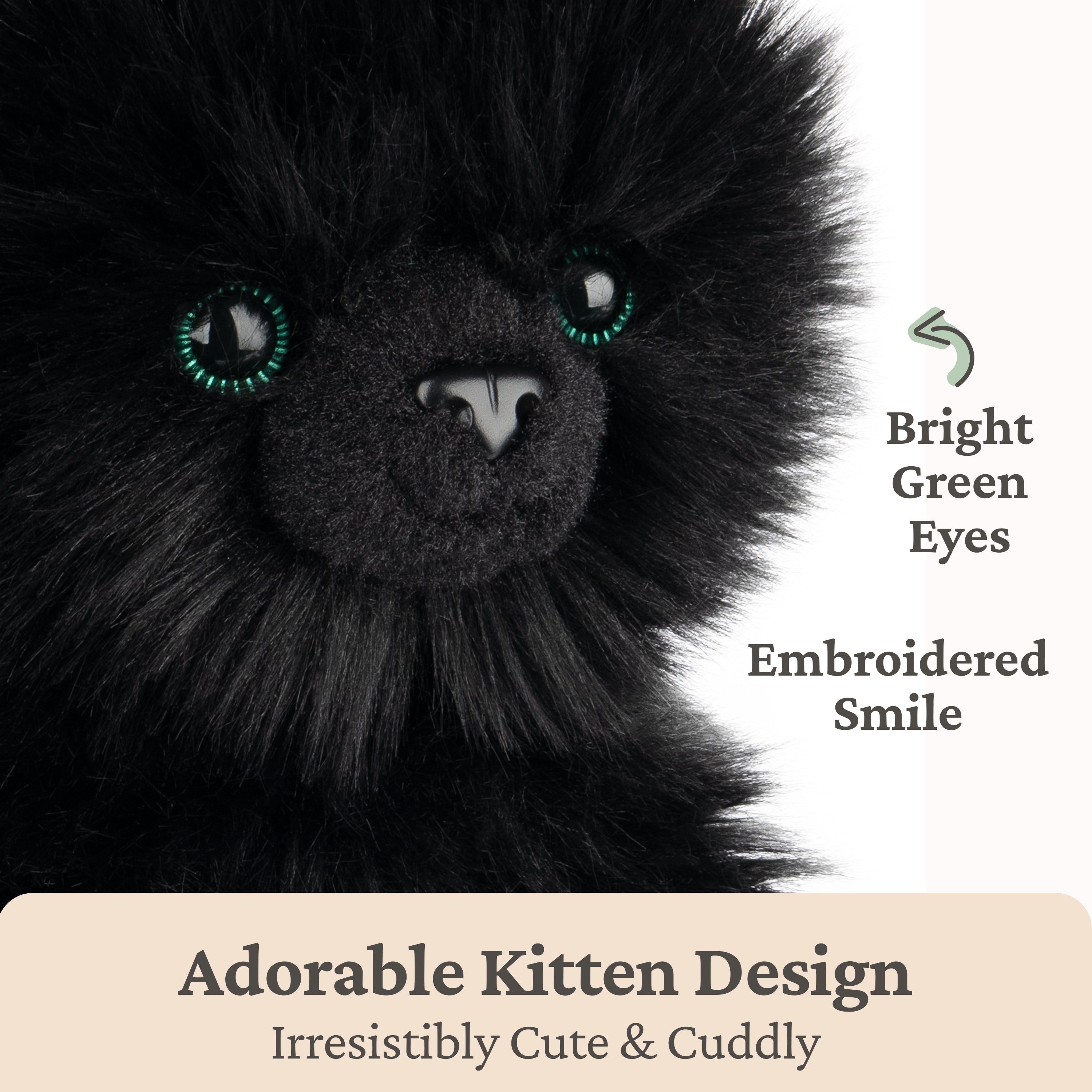 GUND Xavier Kitten Plush, Premium Cat Stuffed Animal for Ages 1 and Up, Black, 9”