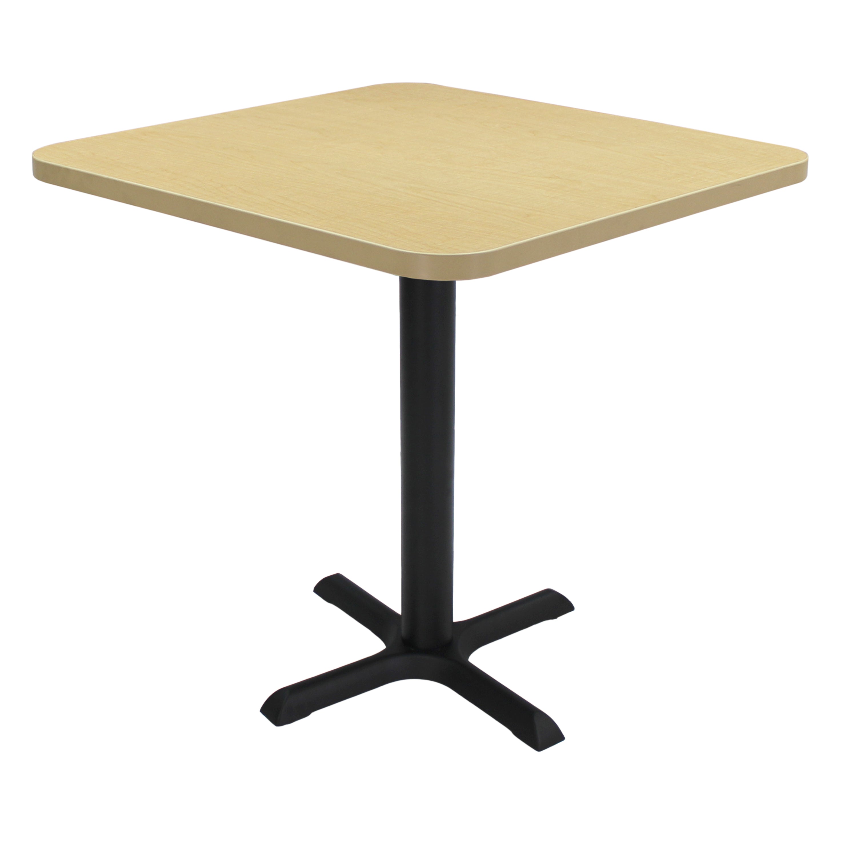 30" x 30" Square Cafe Bistro Table - Maple/Black
