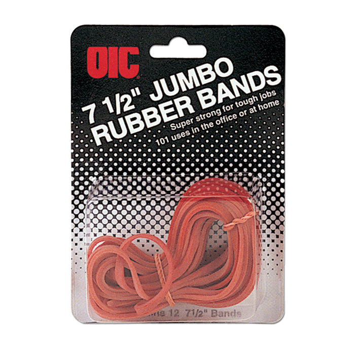 Rubber Bands, Jumbo 7 1/2", Carded