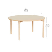 42" Round All-Purpose Activity Table with 20" Wood Legs