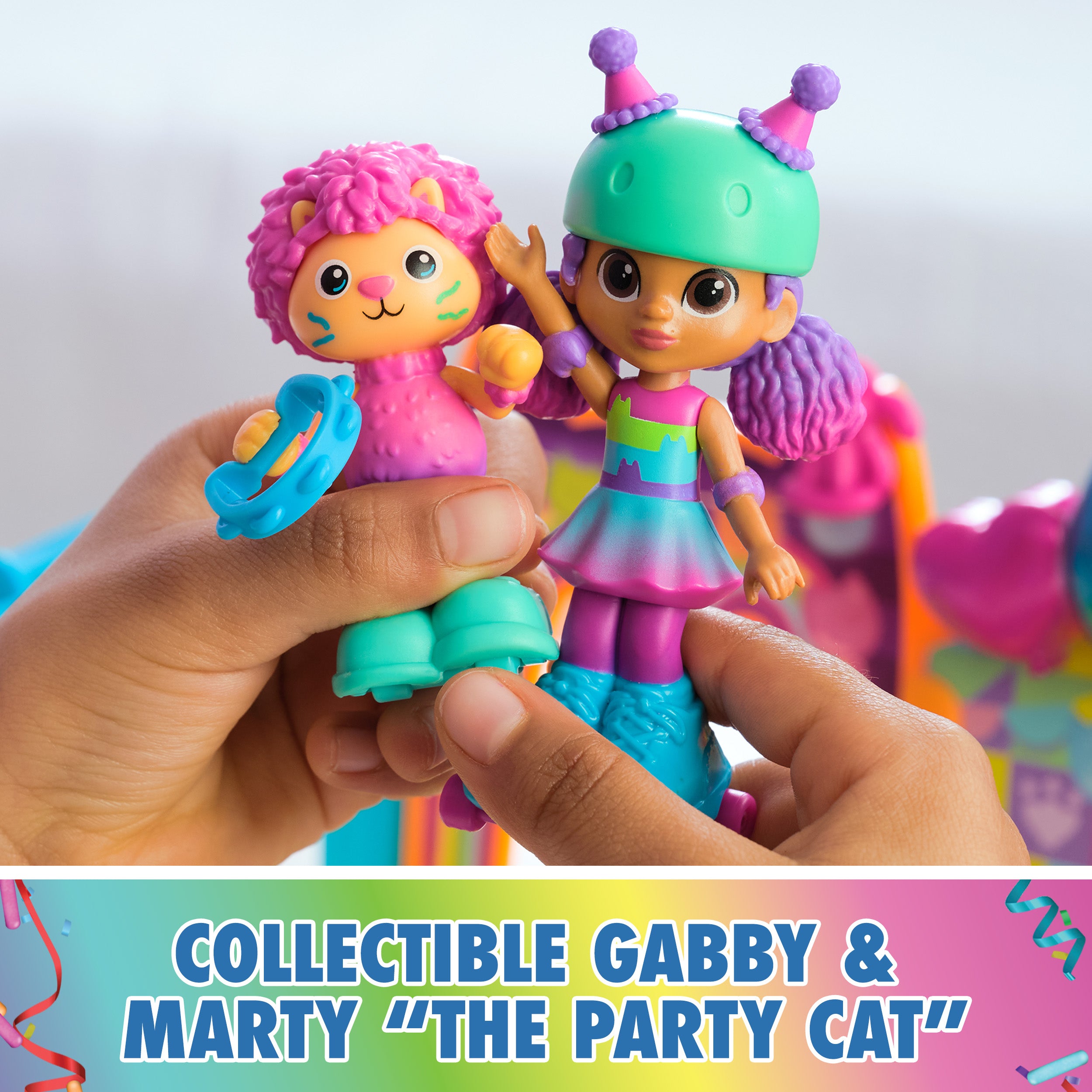 Gabby’s Dollhouse, Party Room Playset with Exclusive Toy Figures, Dollhouse Furniture, Accessories & Fidget Play, Kids Toys for Girls and Boys Ages 3+