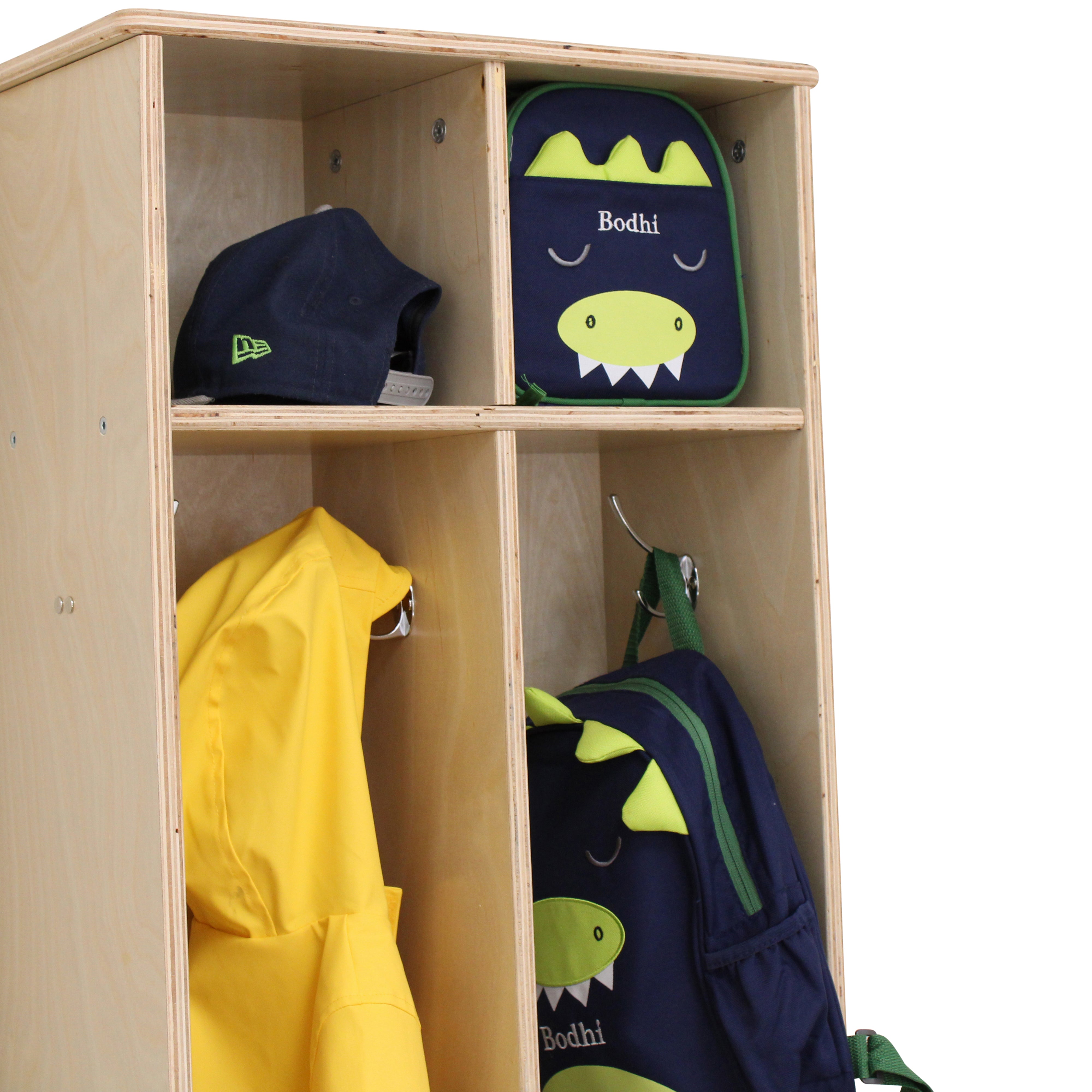 Birch 2-Section Locker with Upper Cubbies
