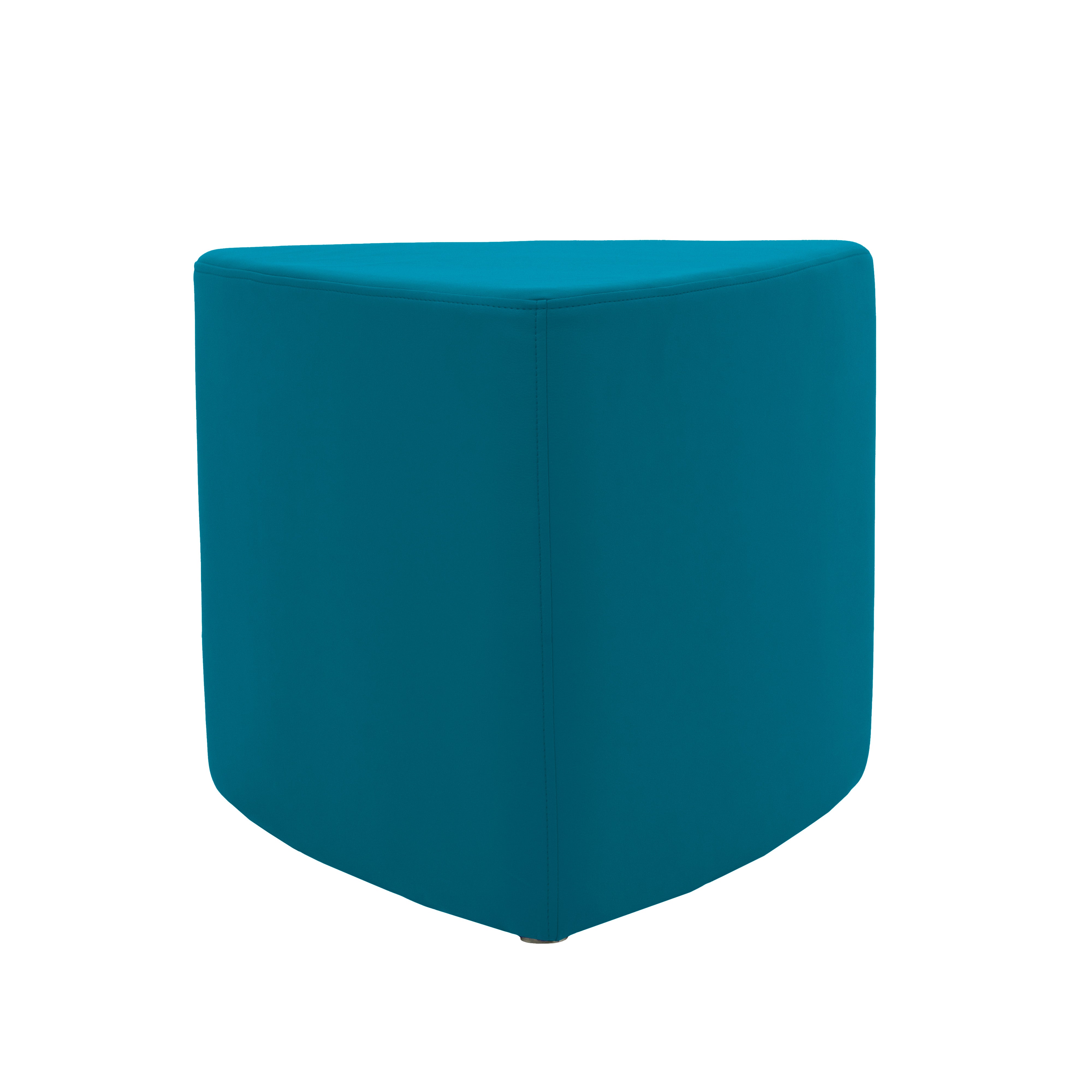 Pro Series Upholstered Rounded Triangle Ottoman, 18" Height - Teal