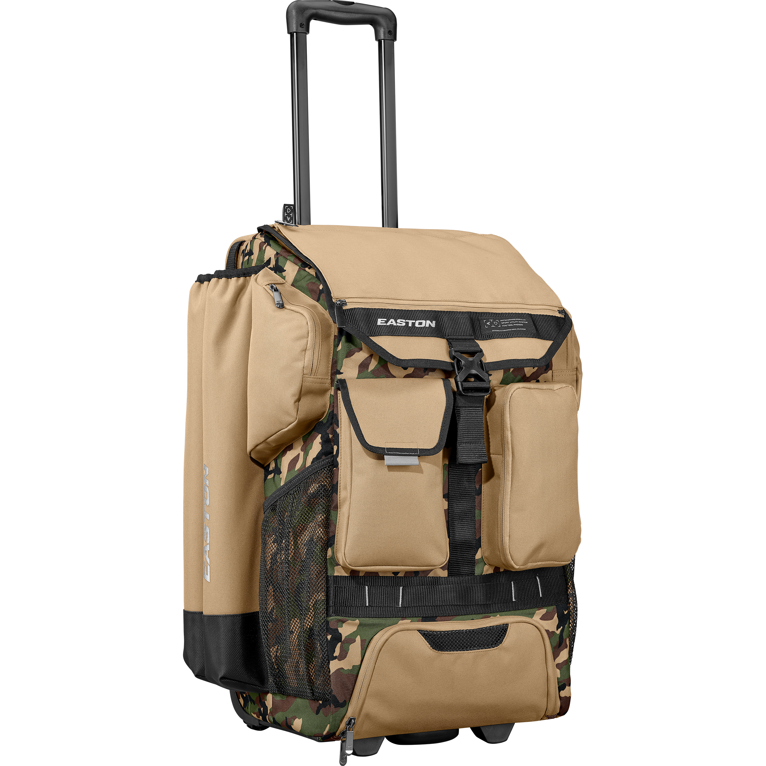 Easton Five Tool Phenom Wheeled Bag - Tan Army Camo