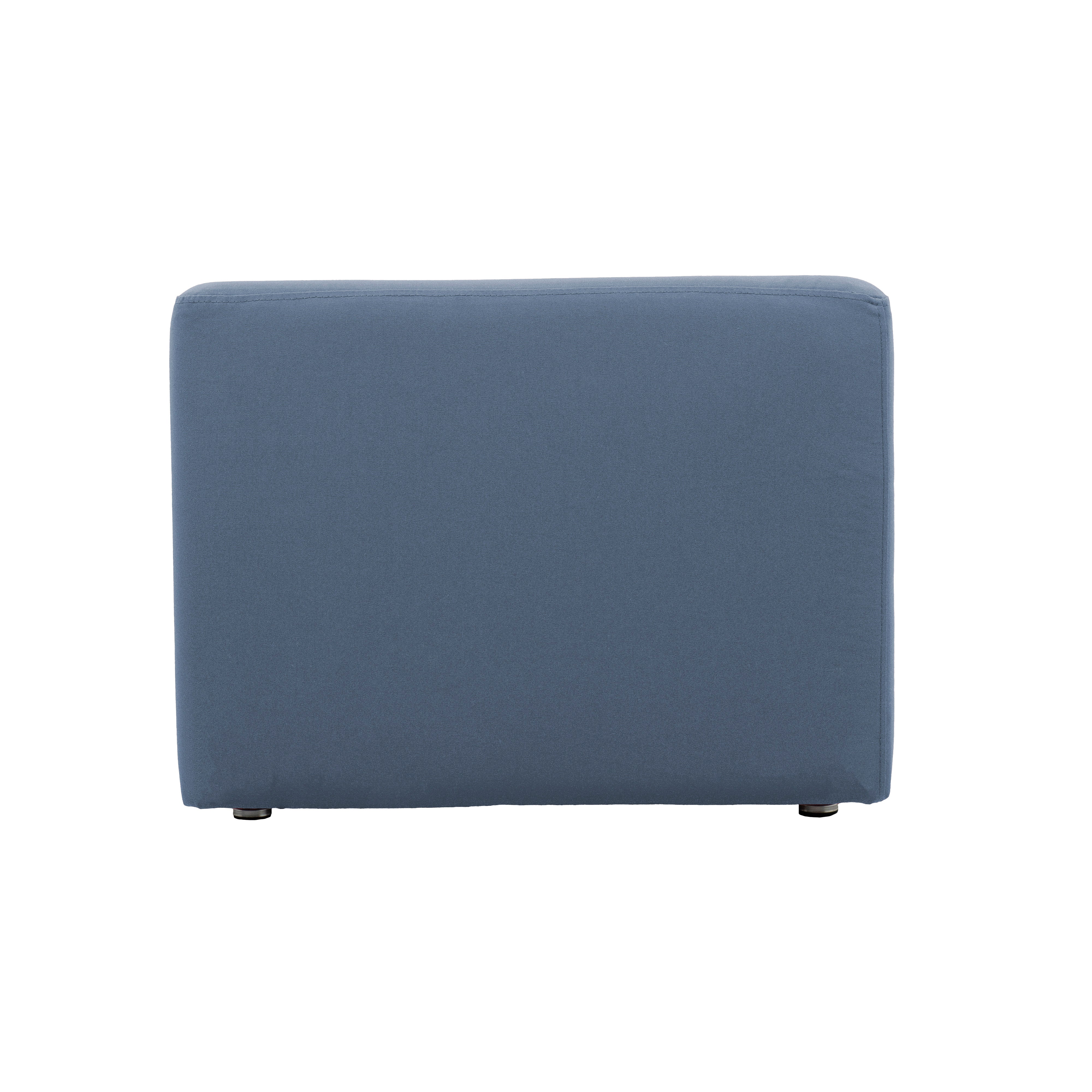 Outdoor 24" Square Ottoman with Sunbrella®, 18" H - Canvas Haze