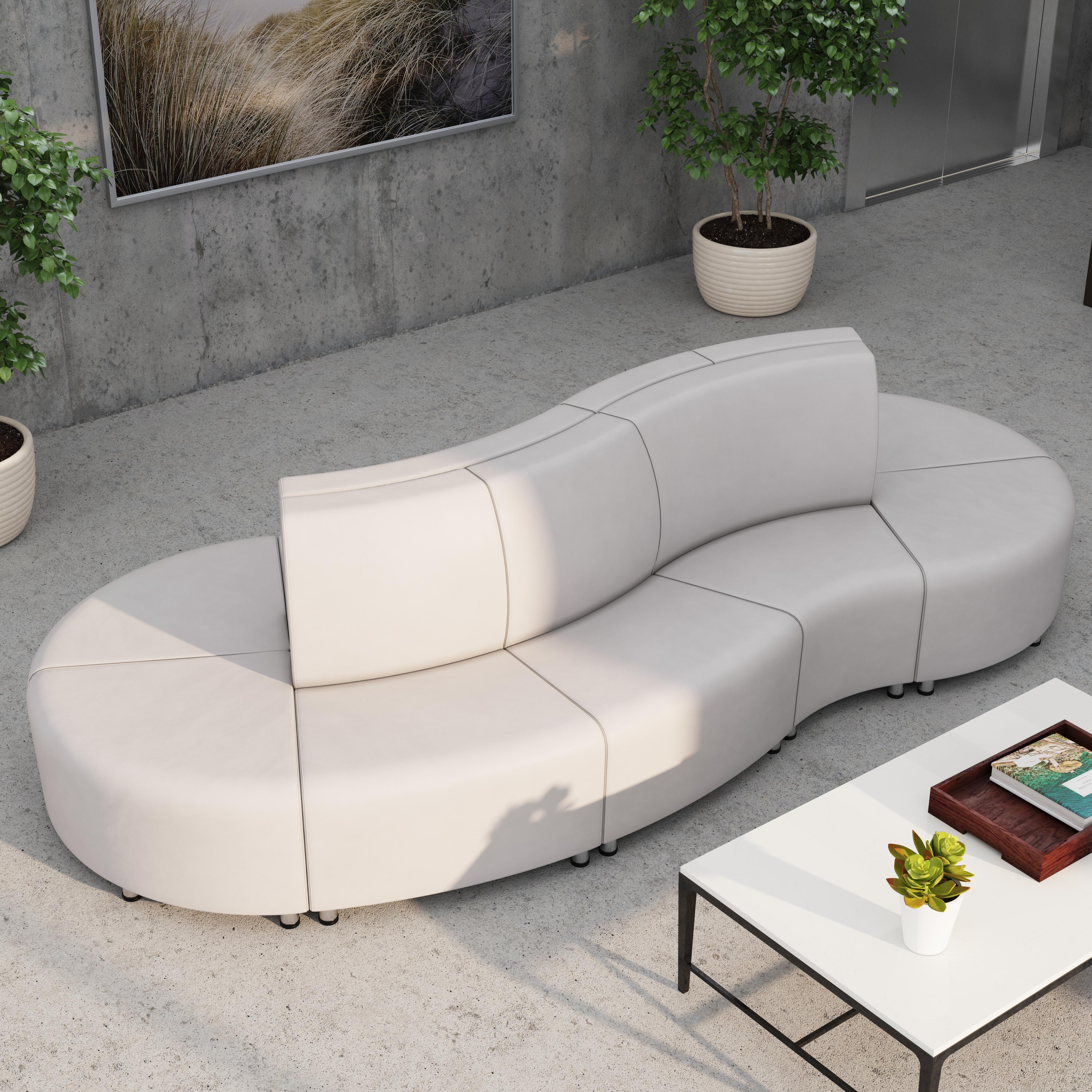 Pro Series Connect Curved Wave Seating, 10-Piece Set - Gray