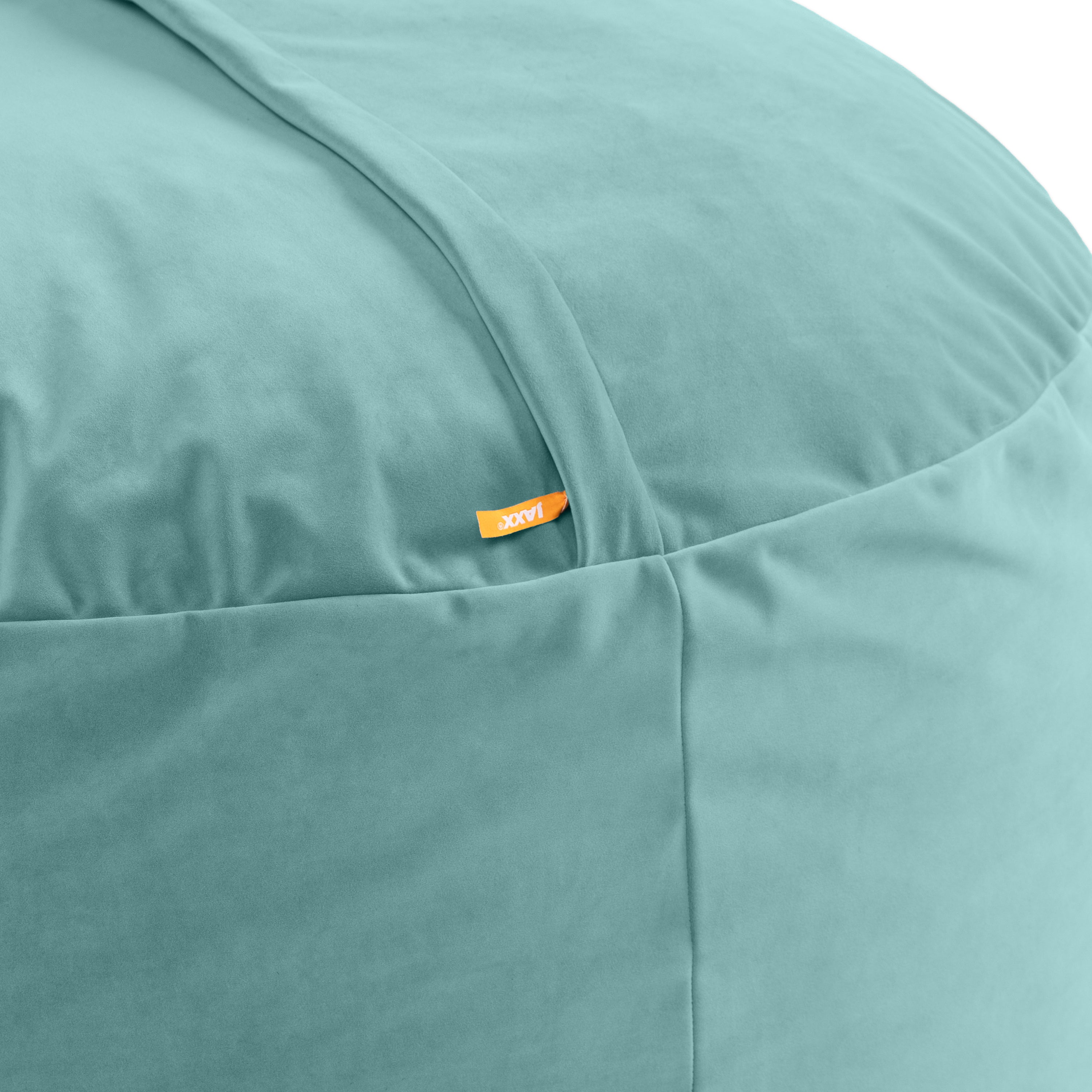 Jaxx 4 Foot Saxx - Large Round Bean Bag Chair for Adults - Lush Velvet Turquoise