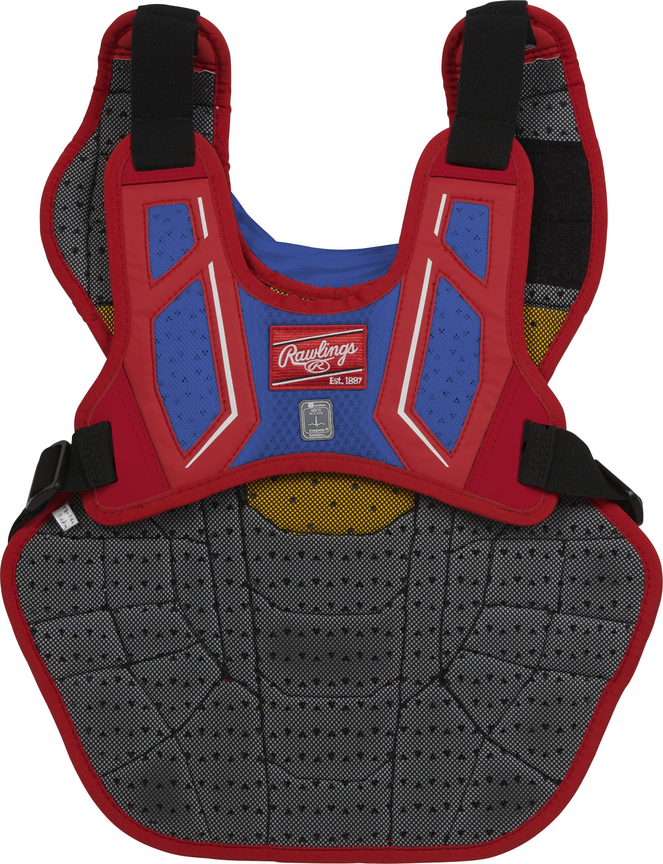 Rawlings Velo 2.0 Intermediate Catchers Chest Protector - Royal/Scarlet