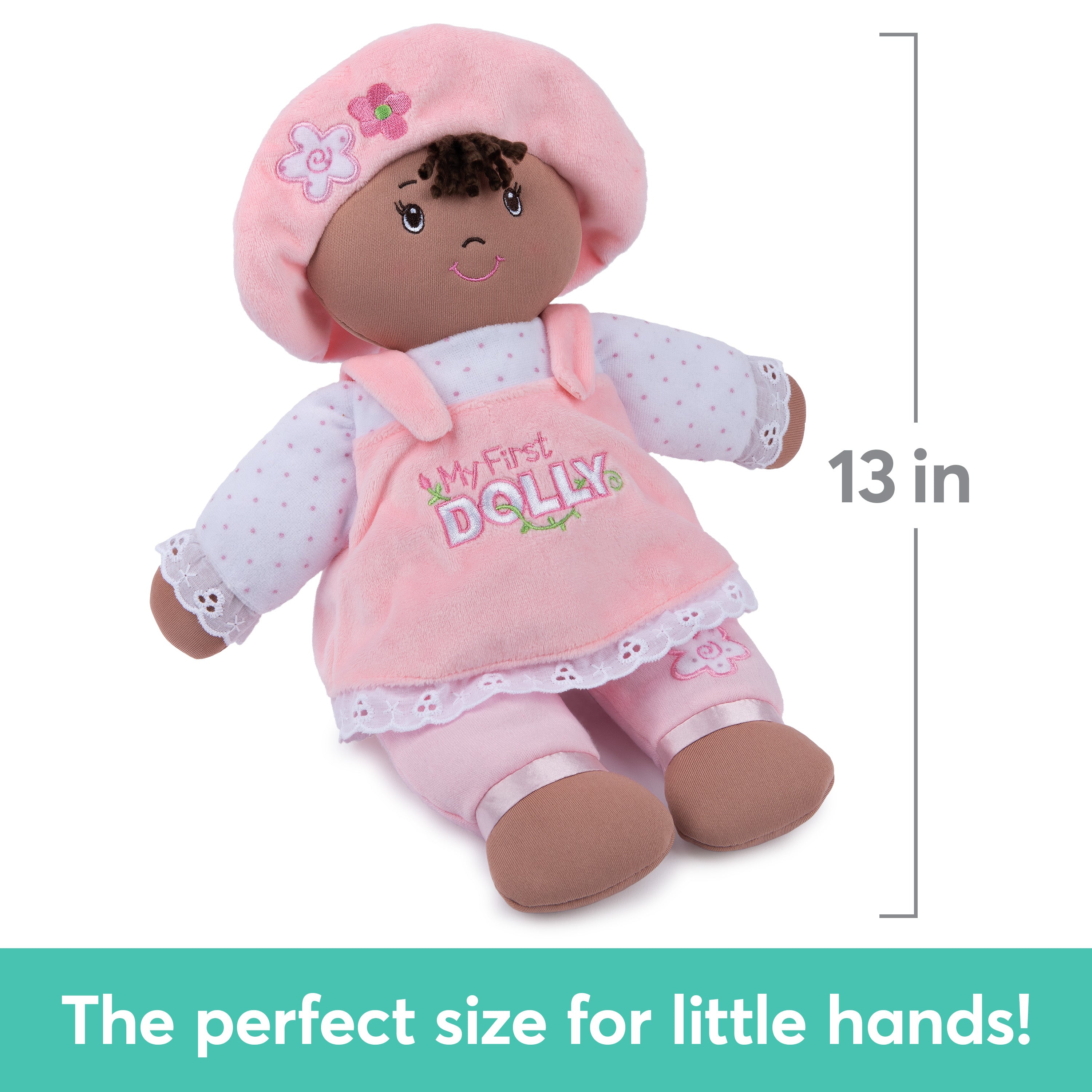 GUND Baby My First Dolly, Plush Doll for Babies and Toddlers, Pink/White, 13”