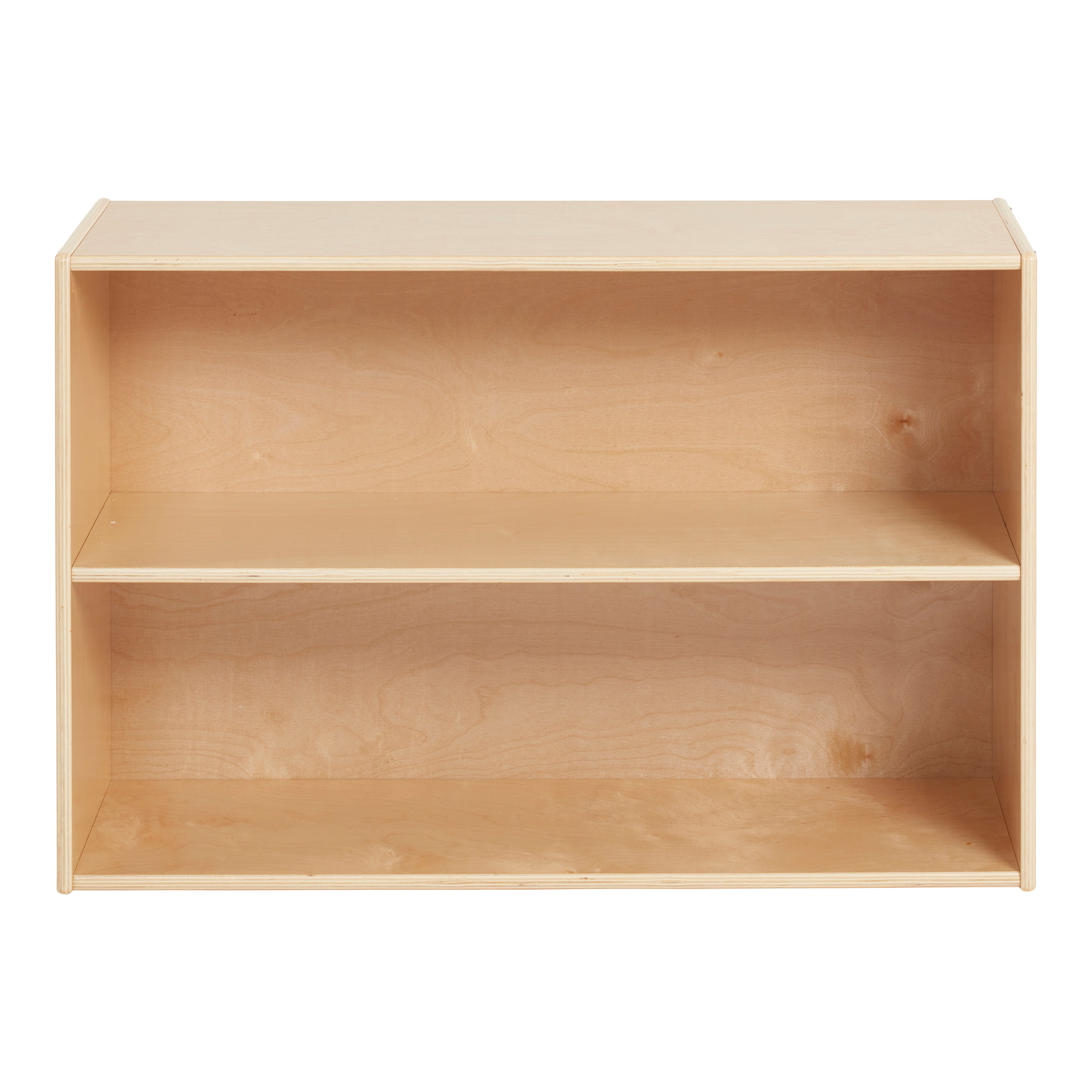Streamline 2-Shelf Storage Cabinet with Back 24in H - Natural