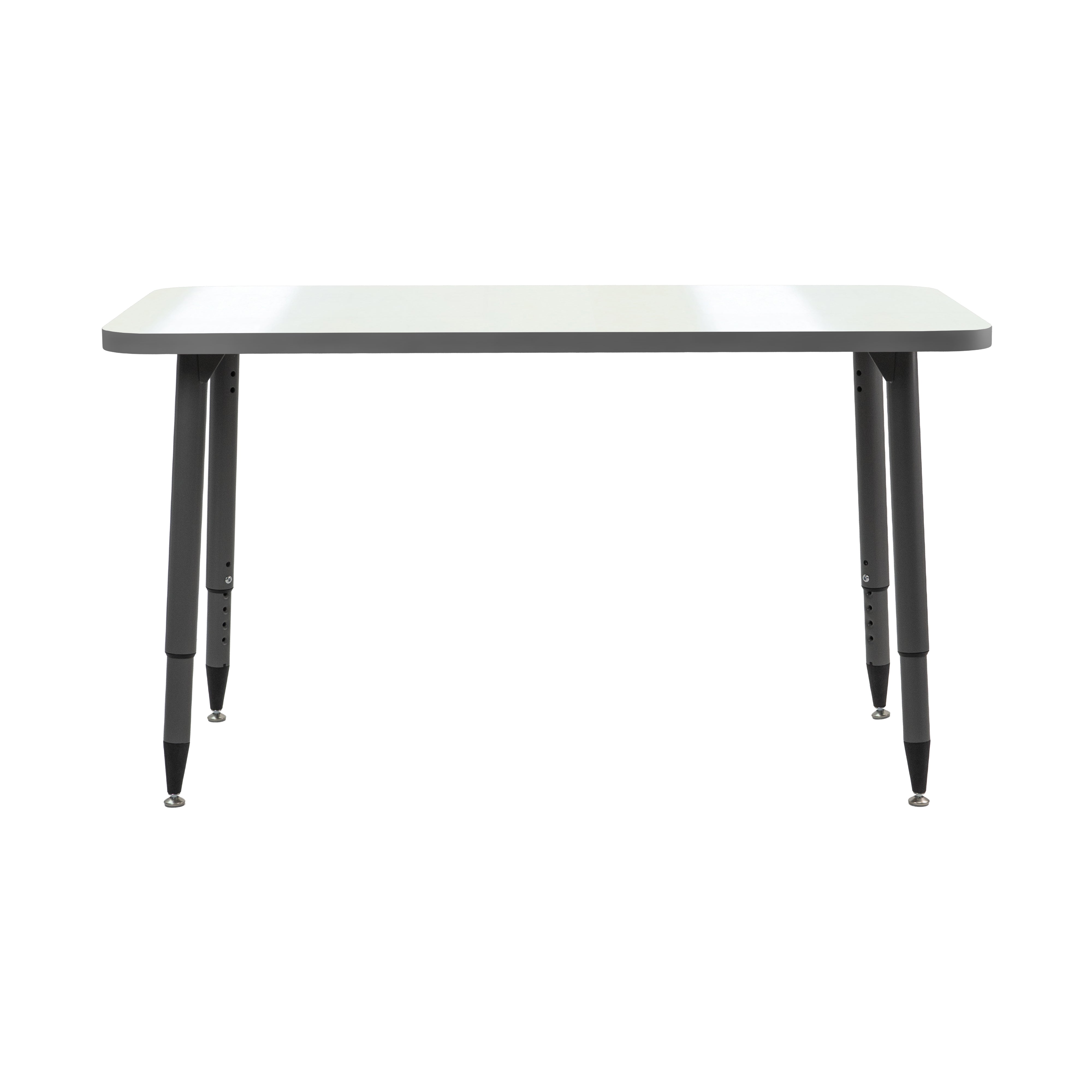 Adapte 24" x 48" Rectangle Dry-Erase Activity Table with Adjustable Tapered Legs - Whiteboard/North Sea