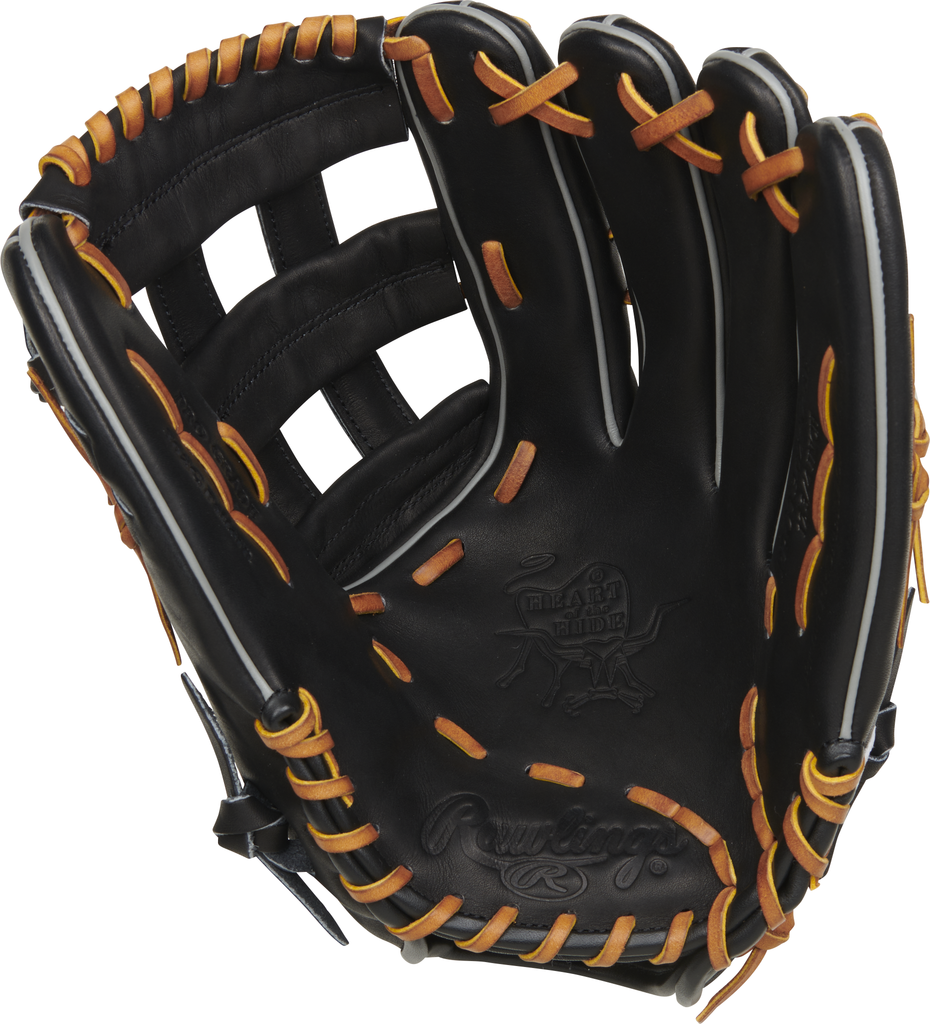 Rawlings Heart Of The Hide Traditional Series 12.75-Inch Baseball Glove - Right Hand Thrower - Black