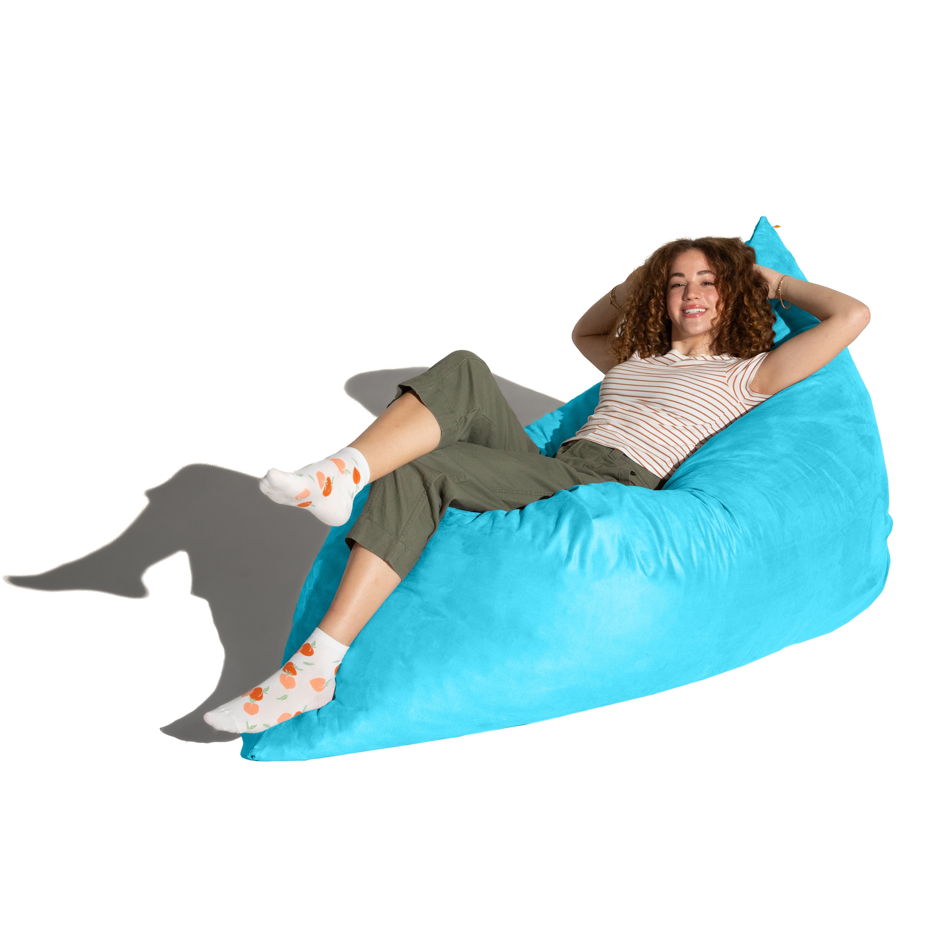 Jaxx Pillow Saxx 5.5-Foot - Huge Bean Bag Floor Pillow and Lounger, Teal