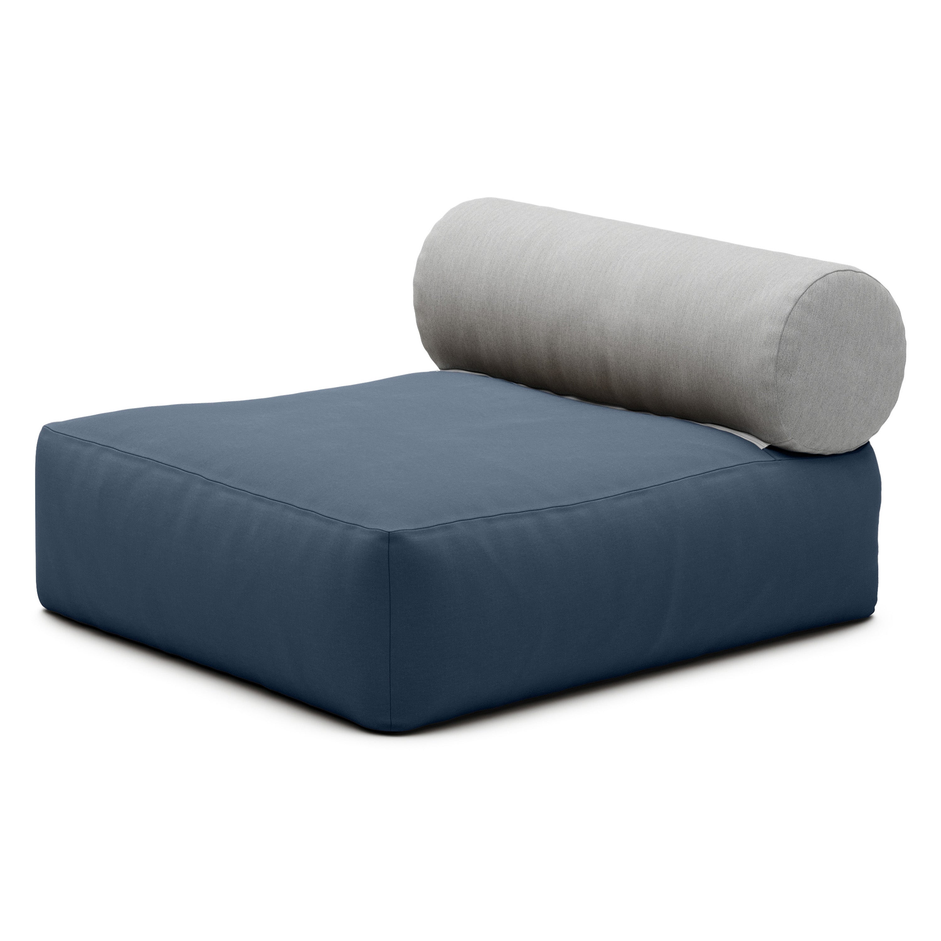 Jaxx Tybee Large Outdoor Lounge w/ Bolster and Ottoman - Navy