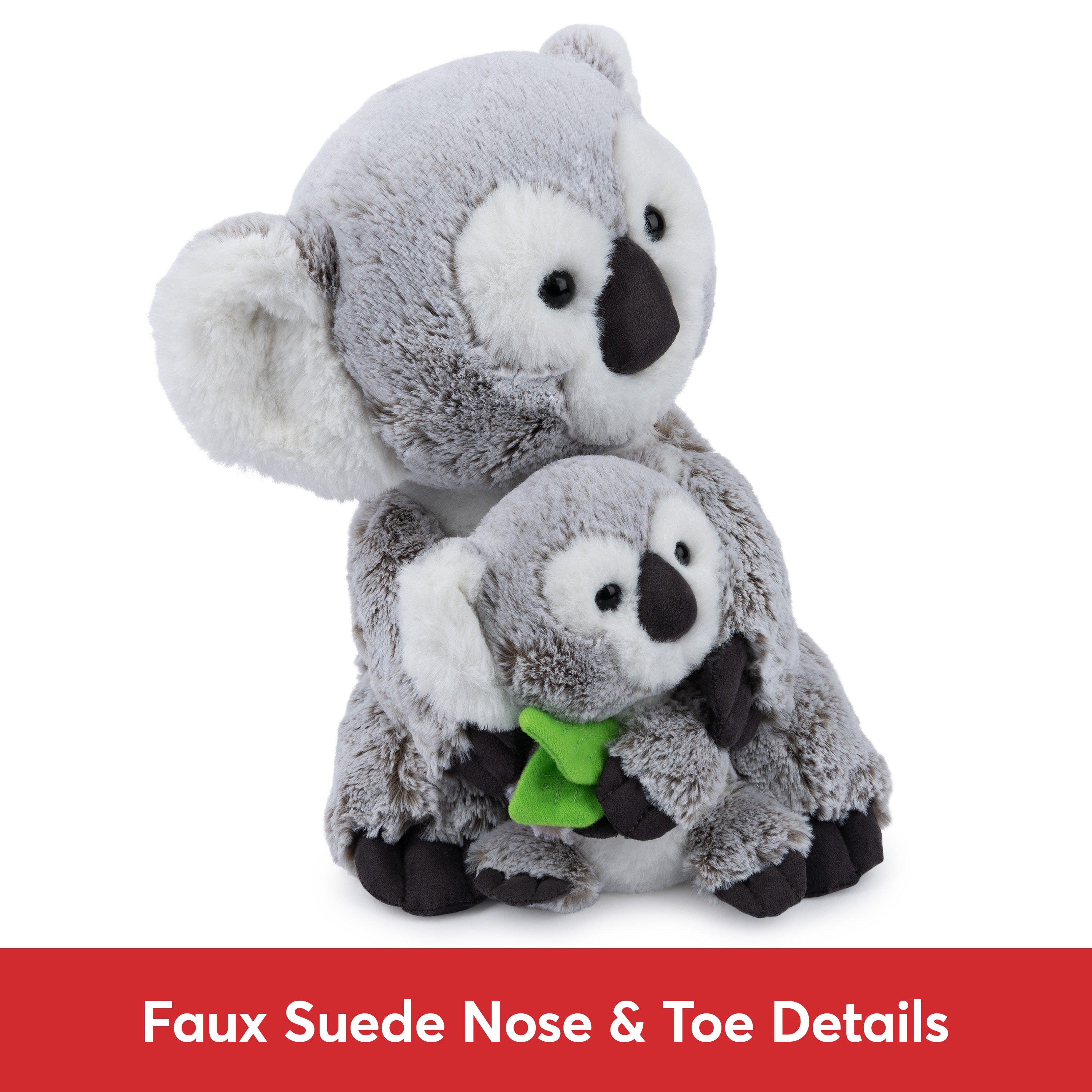 GUND Zozo the Koala Bear with Joey Plush, Stuffed Animal for Ages 1 and Up, Gray/White, 10”