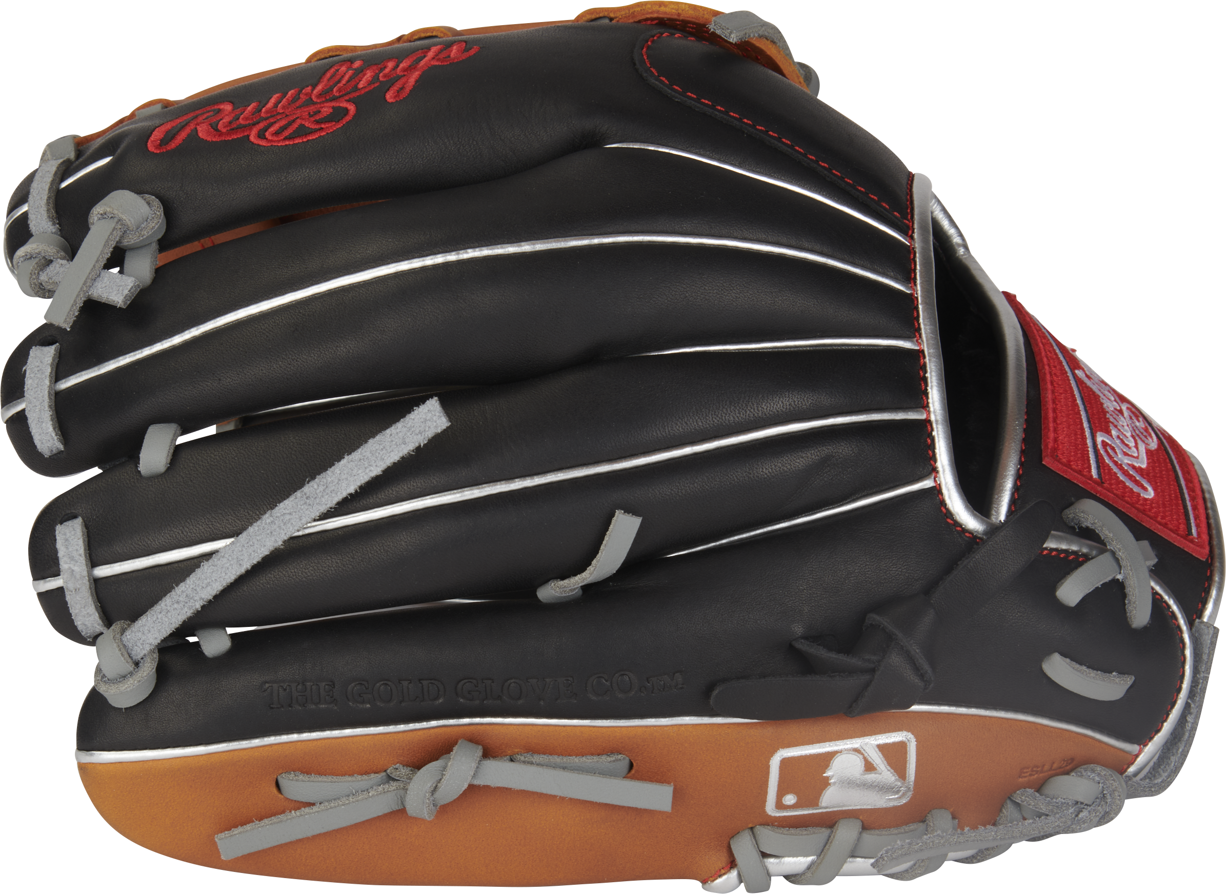 Rawlings R9 Baseball Contour Series 12-Inch Baseball Glove  - Right Hand Thrower - Black/Tan