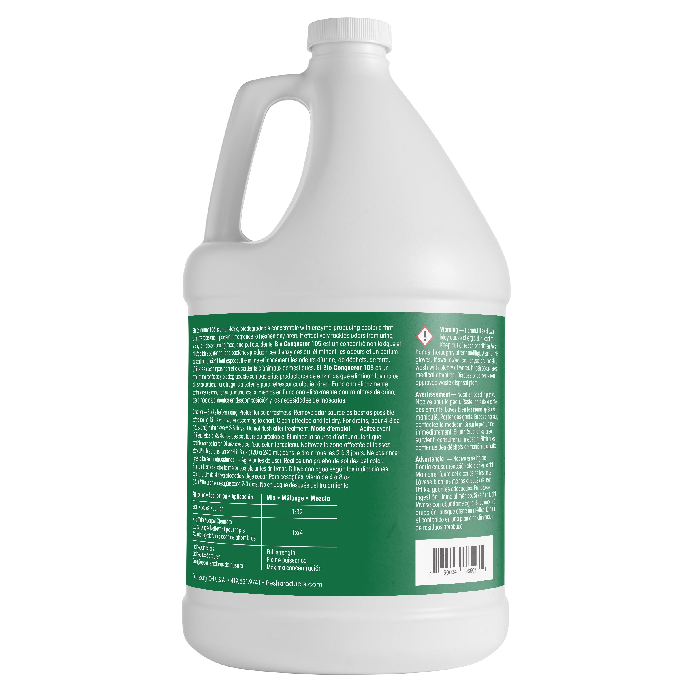 Bio Conqueror 105 Liquid - 1 gallon Spiced Apple (4 Pack)